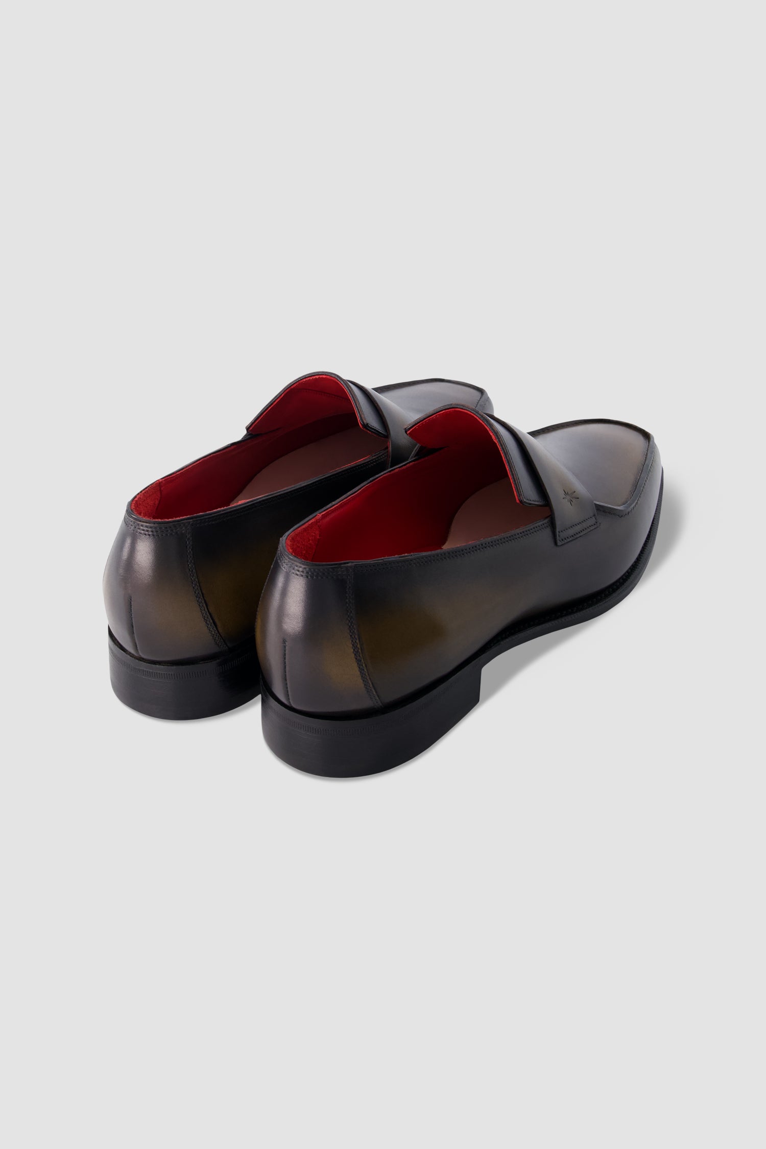 Corthay Brown Burnished Leather Penny Loafers