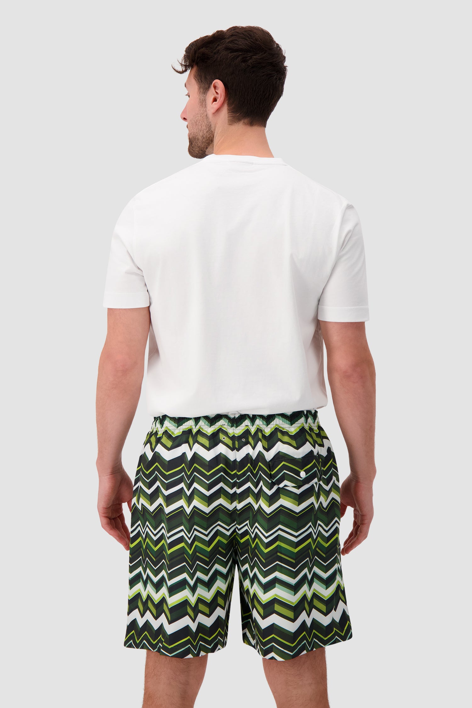 Short de bain long Missoni à imprimé zigzag irrégulier