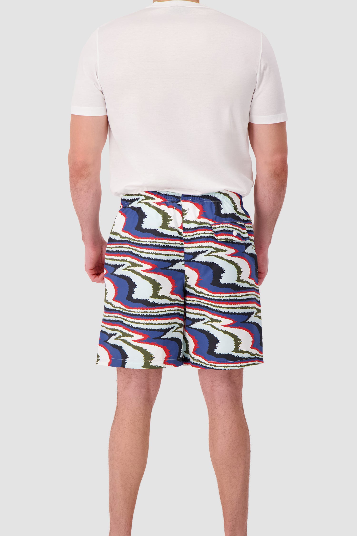 Missoni Long swim shorts with irregular zigzag print
