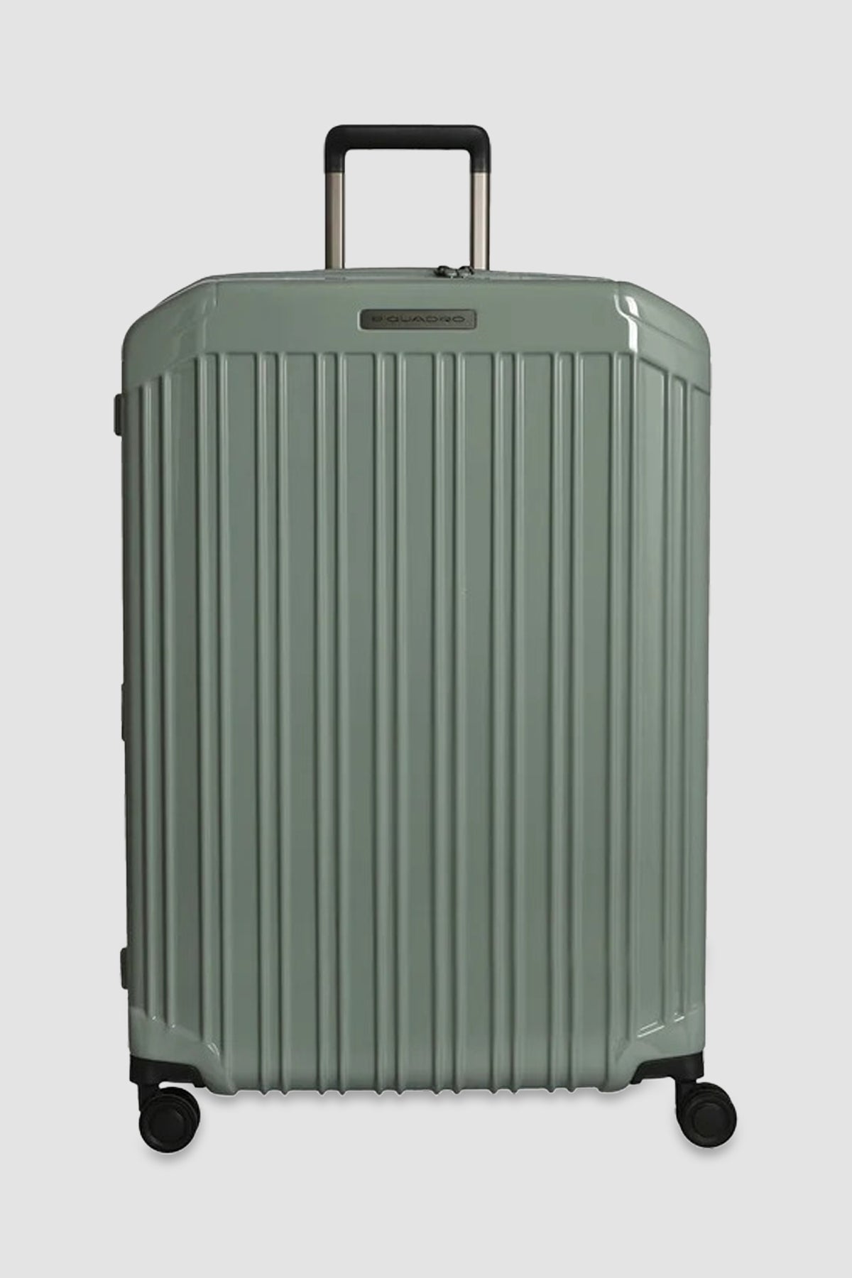 Piquadro Sage Green Expadable Large 4 Wheel Suitcase