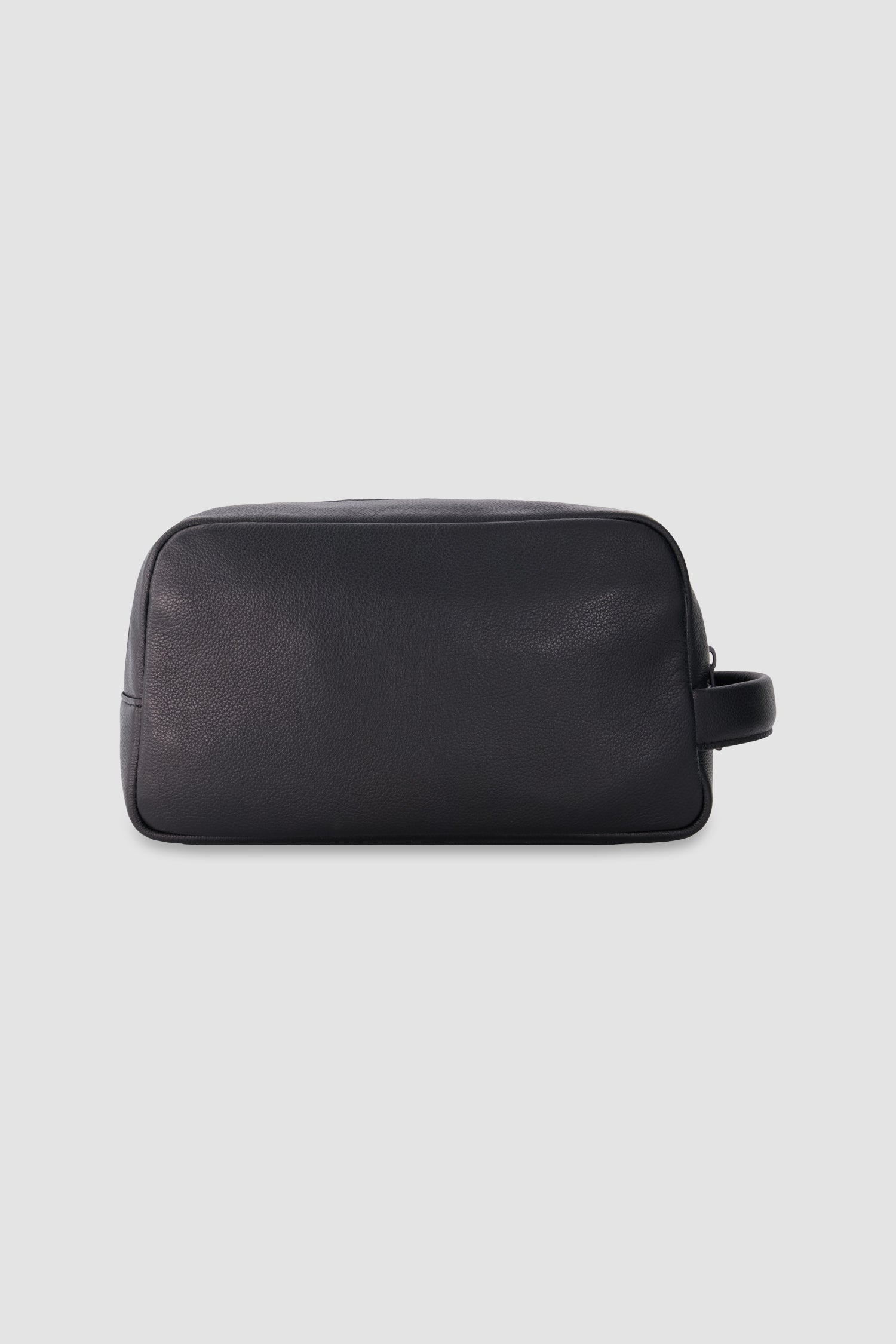 Piquadro Black Leather Toiletry Bag