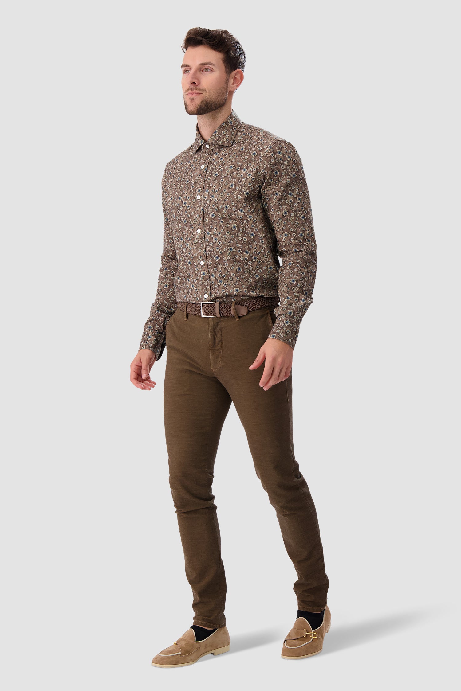 Barba Napoli Brown Classic Shirt