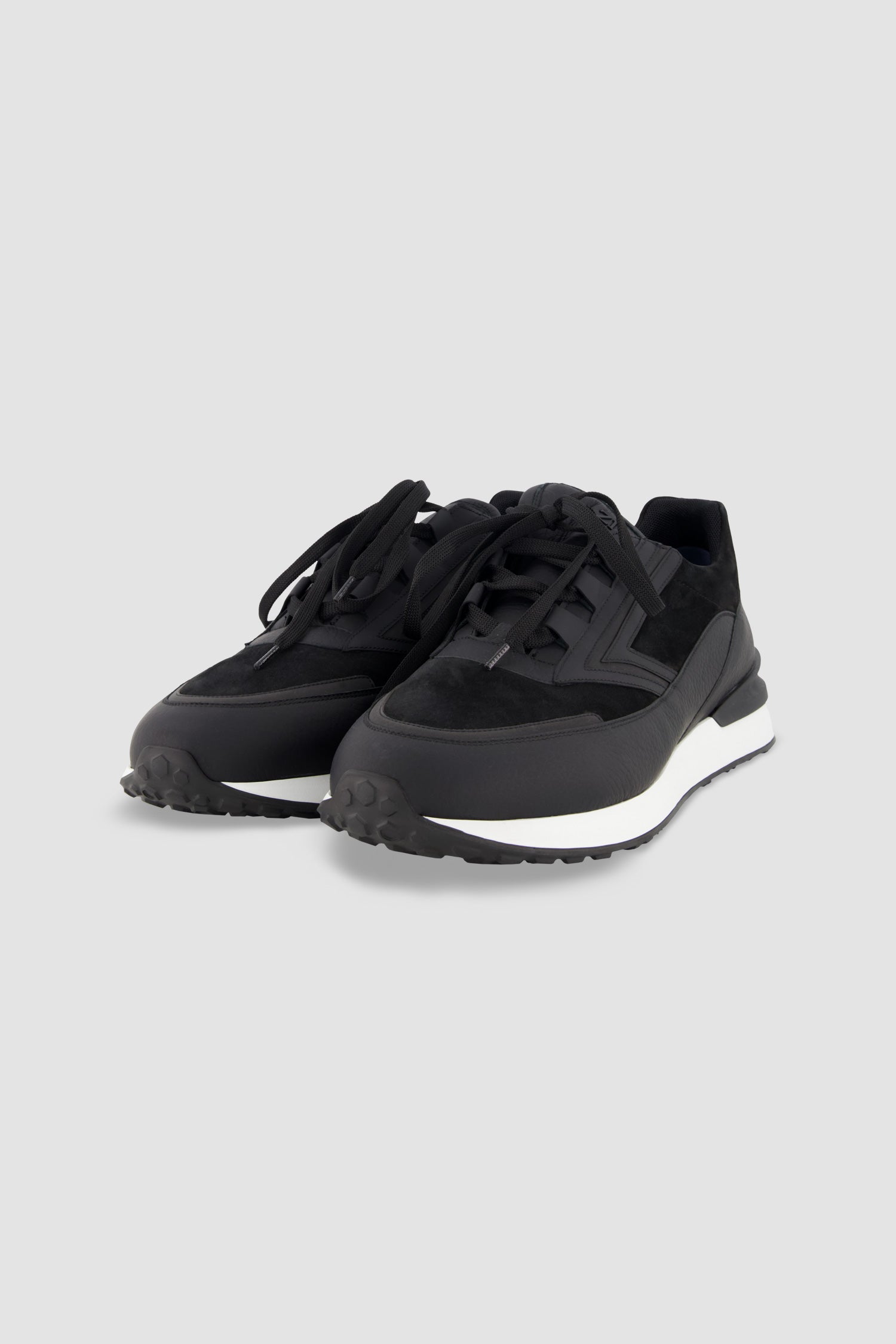 Zilli Black Deerskin Sneakers