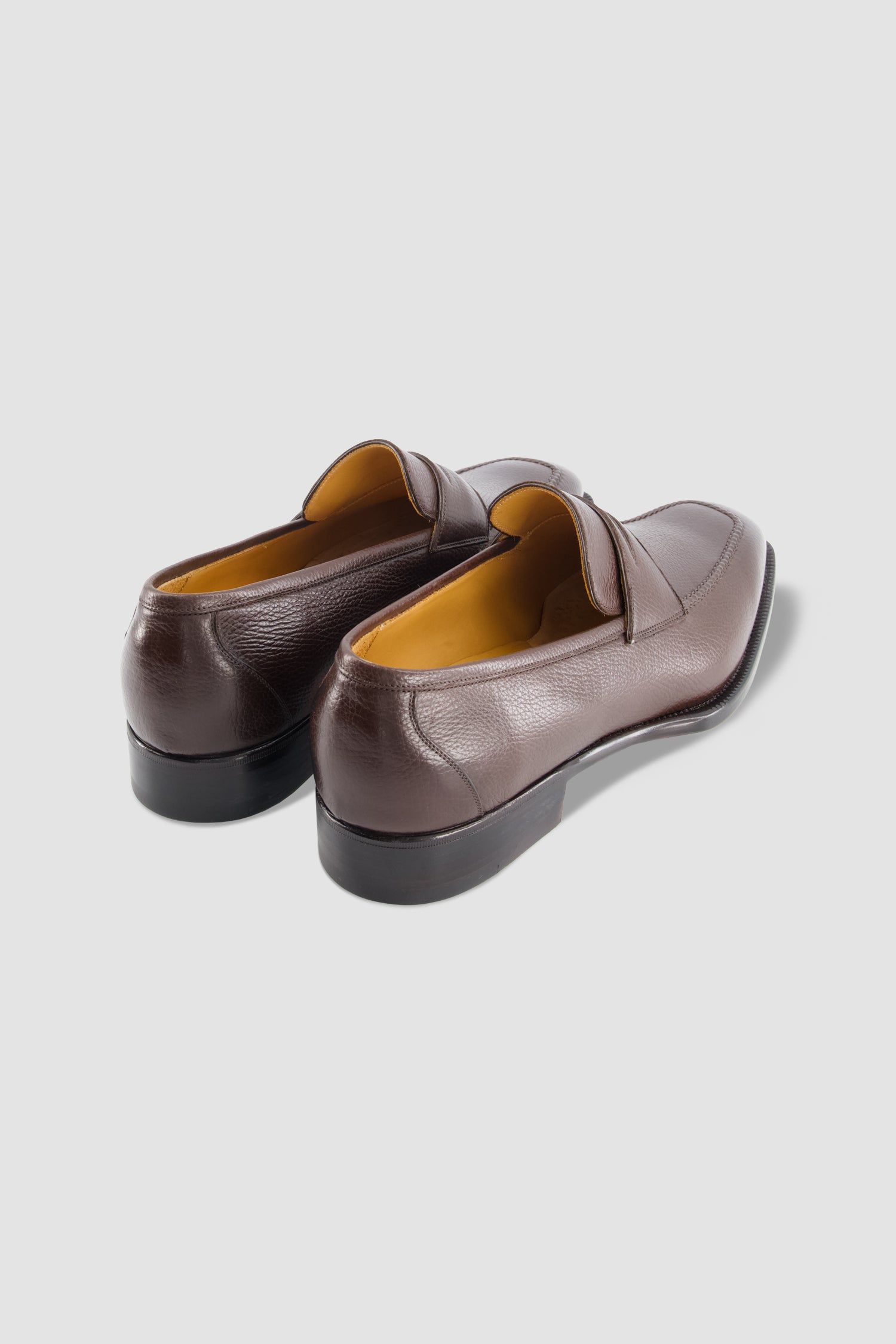 Stefano Bemer Dark Brown Lama Penny Loafers
