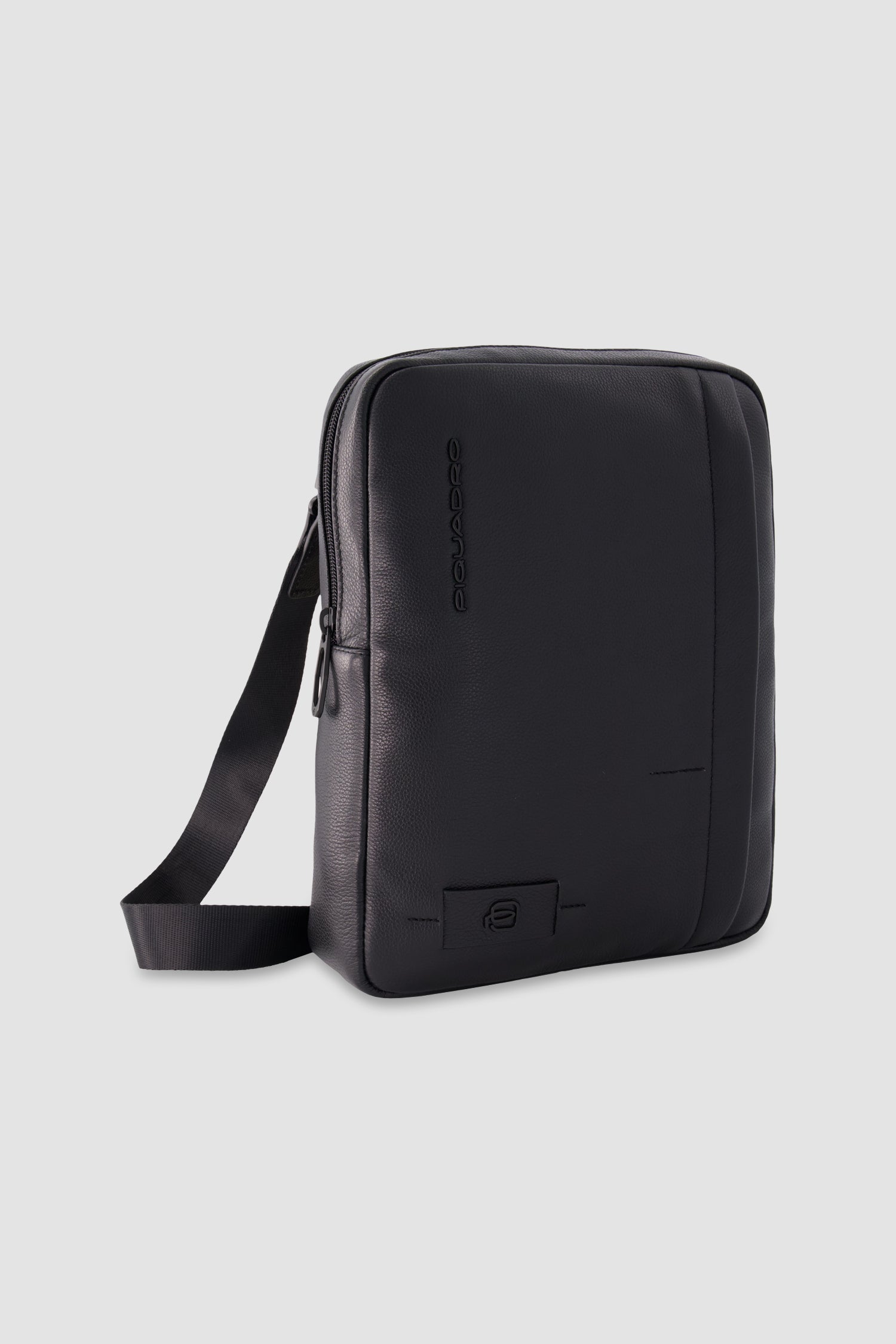 Piquadro Black Leather Crossbody Bag