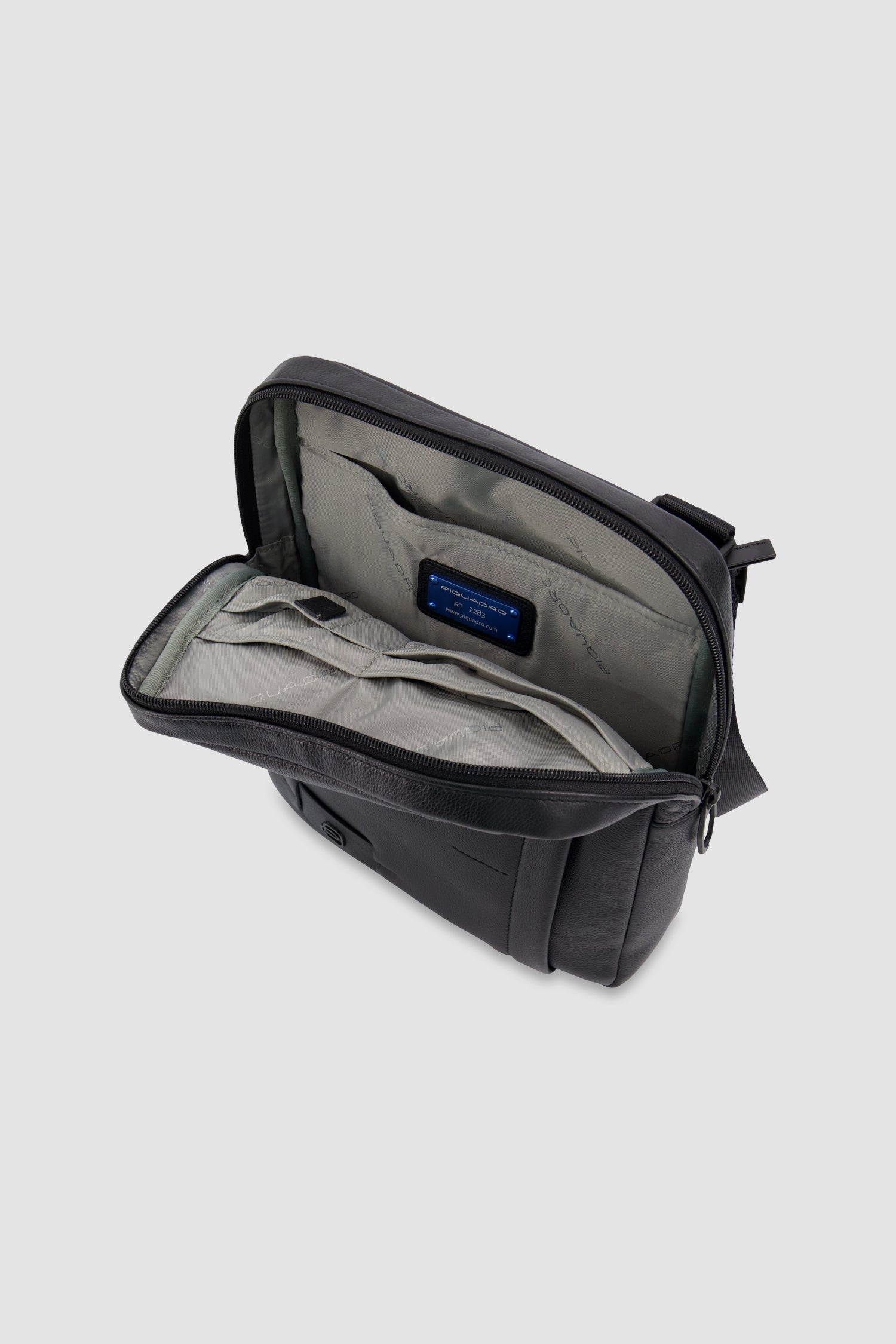 Piquadro Black Leather Crossbody Bag