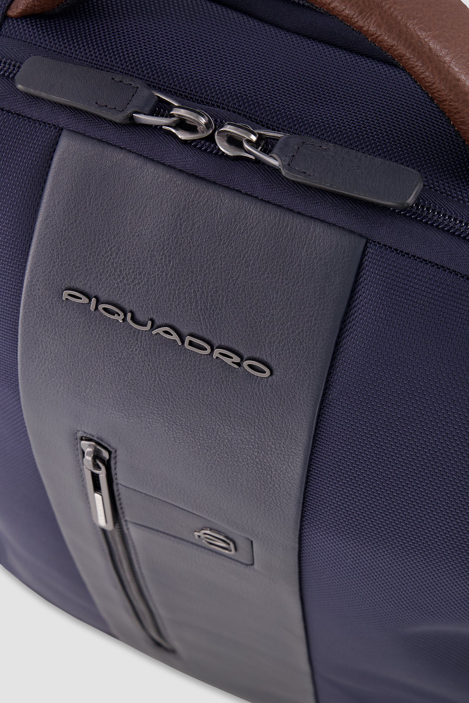 Piquadro Blue Recycled Textile Laptop Backpack 15.6"