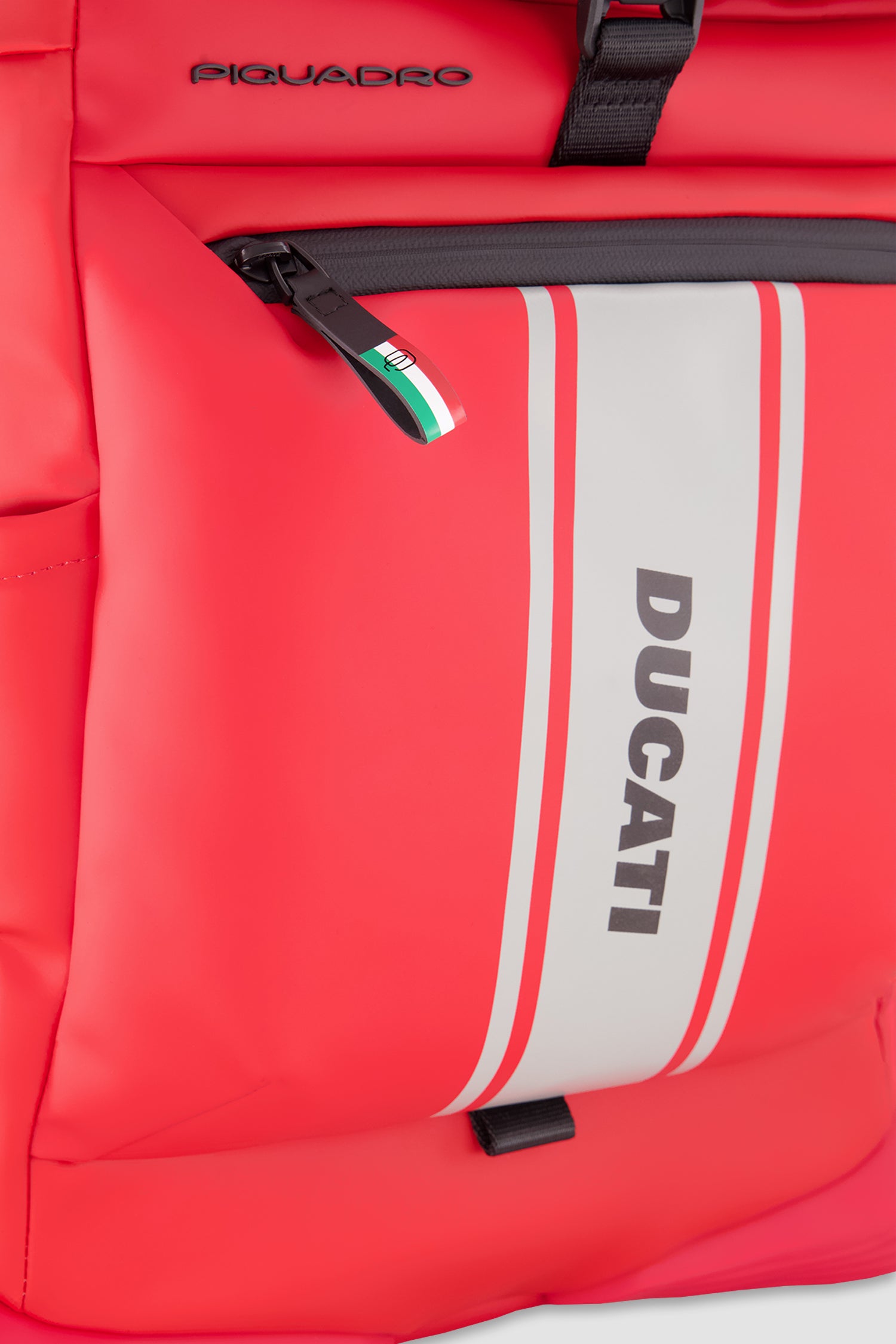 Piquadro x Ducati Red Roll Top Backpack