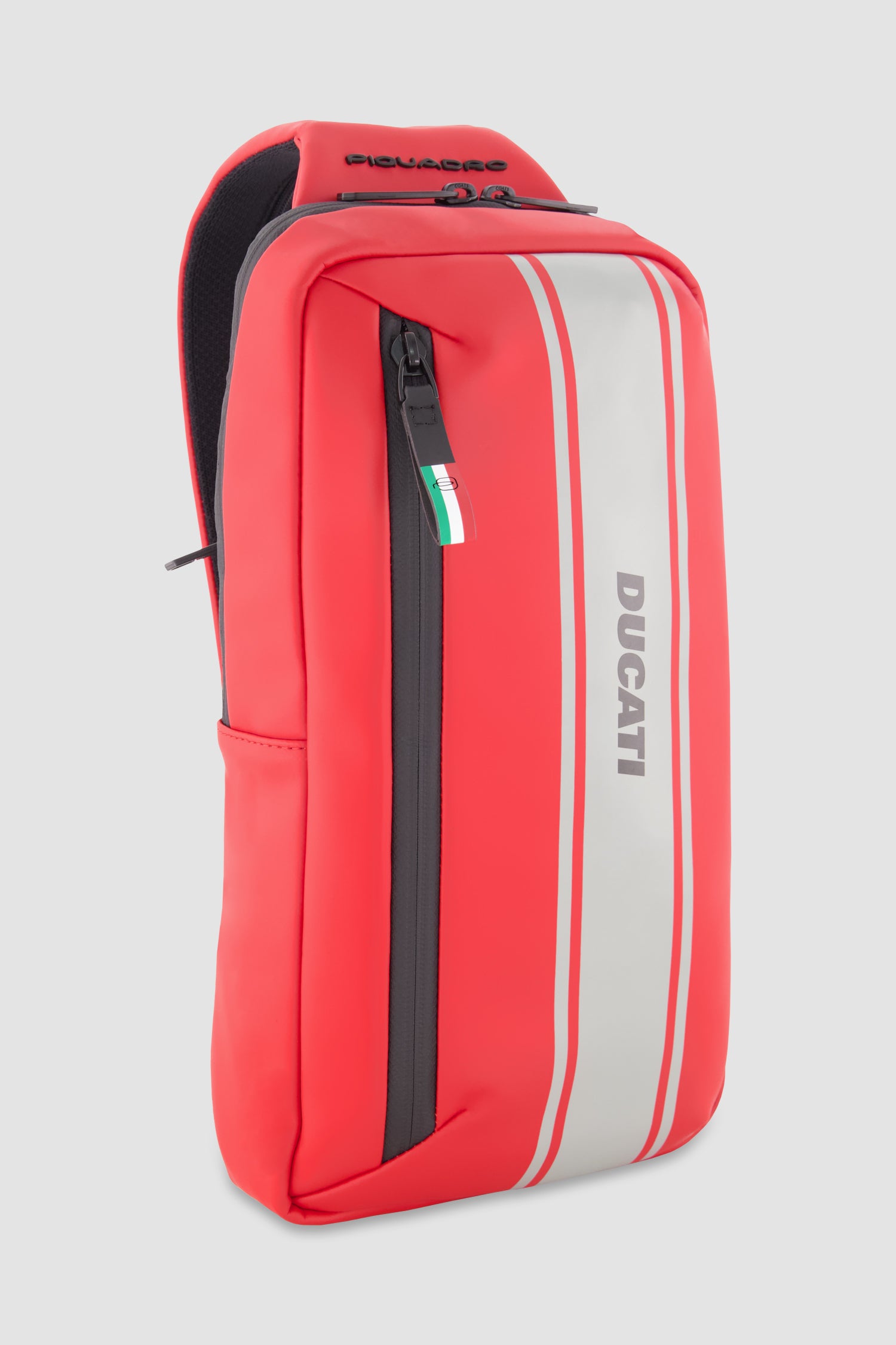 Piquadro x Ducati Red Water Resistant Sling Bag