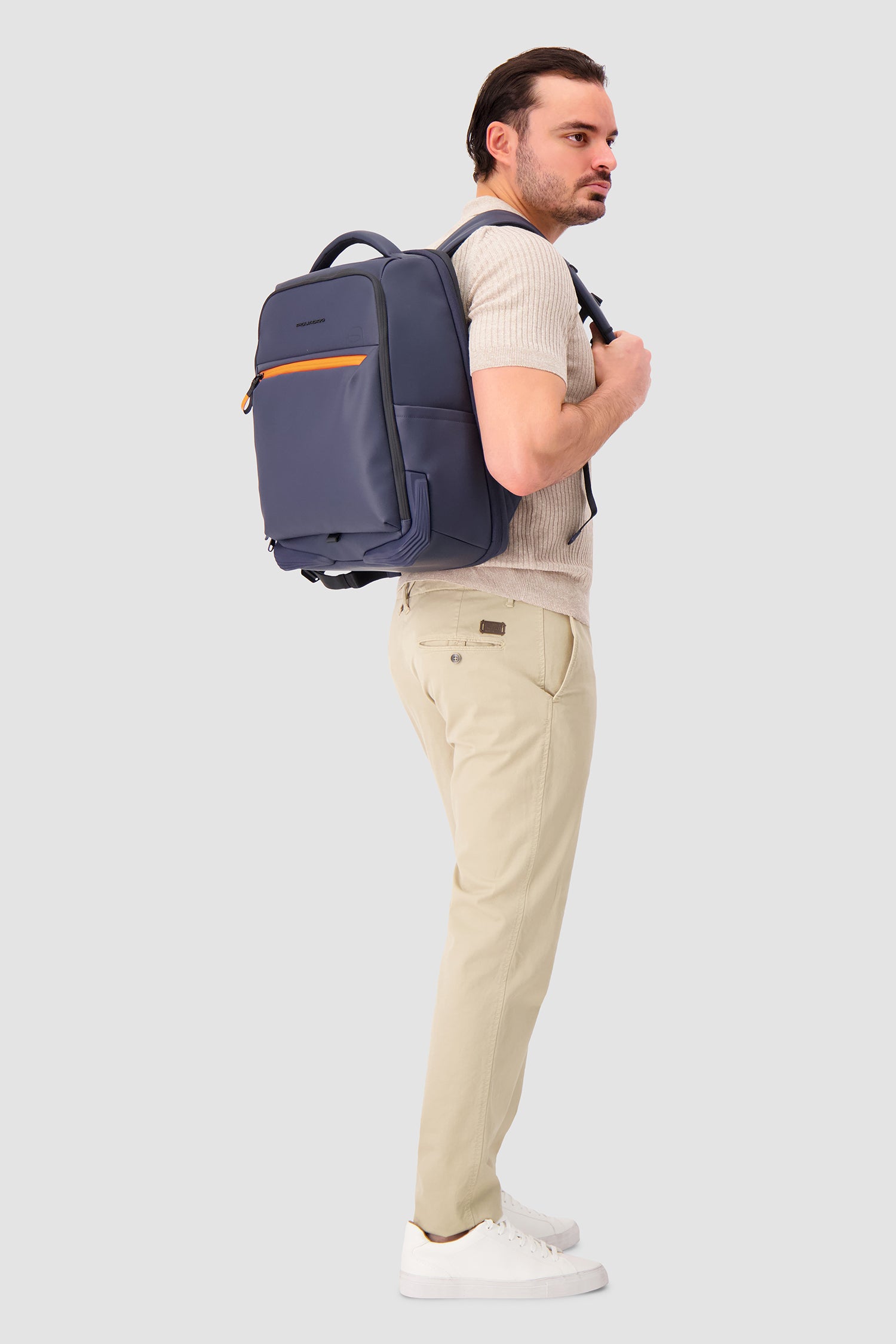 Piquadro Navy Travel Laptop Backpack