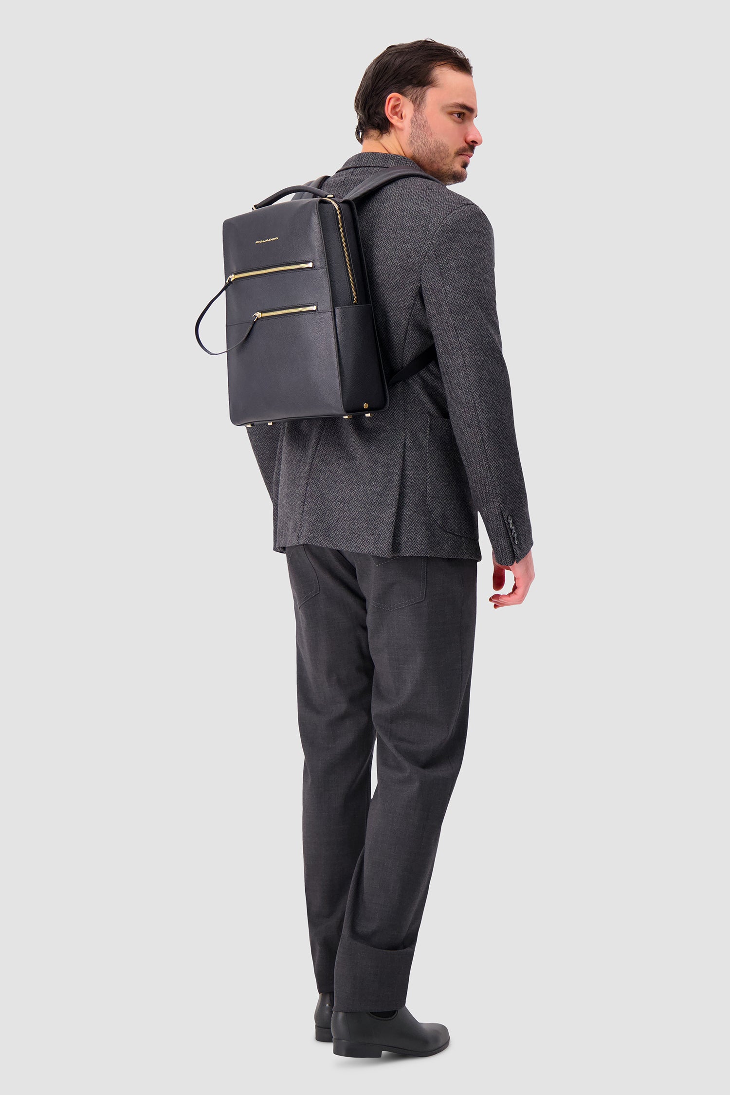 Piquadro Black Laptop Backpack 14"