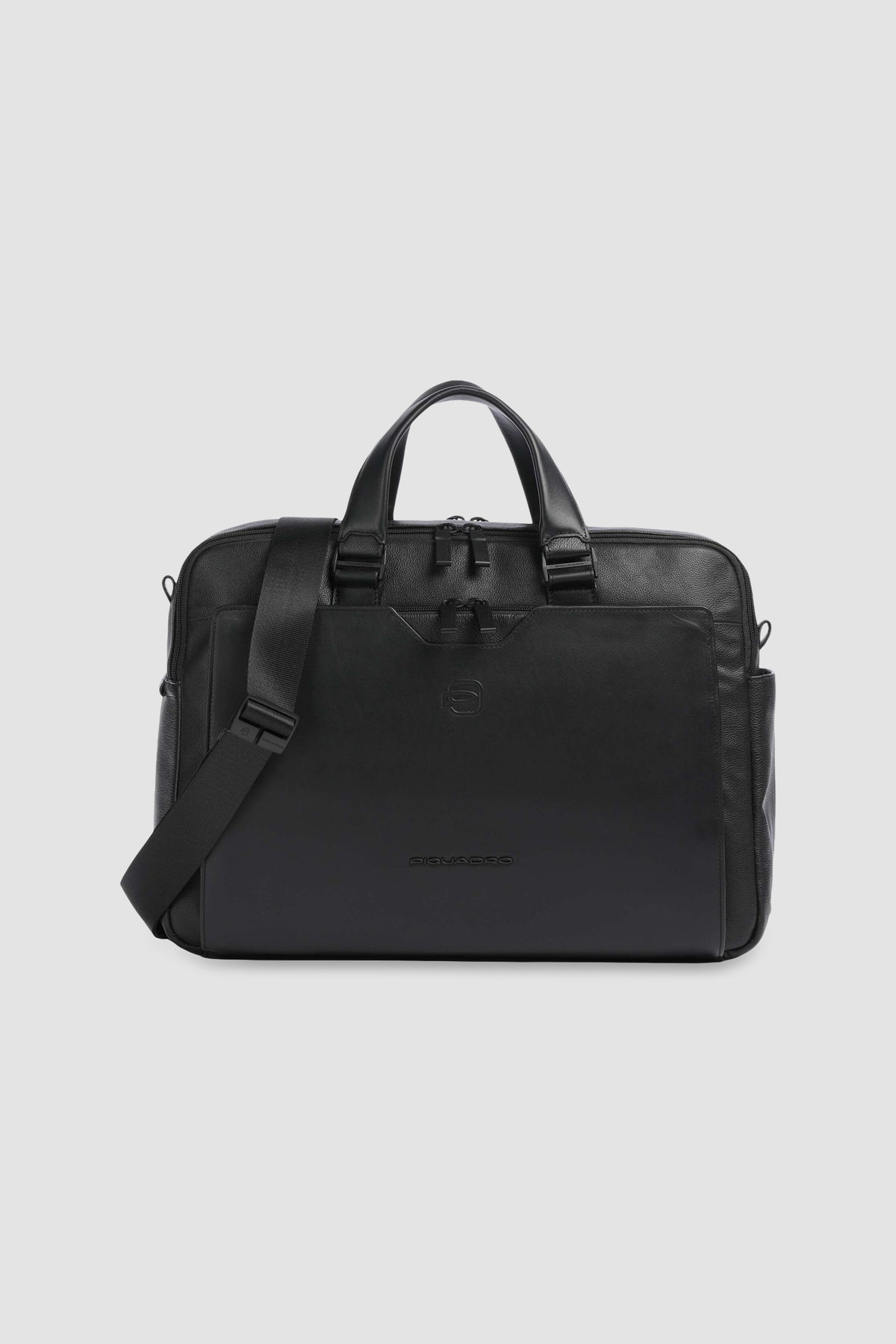 Piquadro Black 13.3" Travel Laptop Briefcase