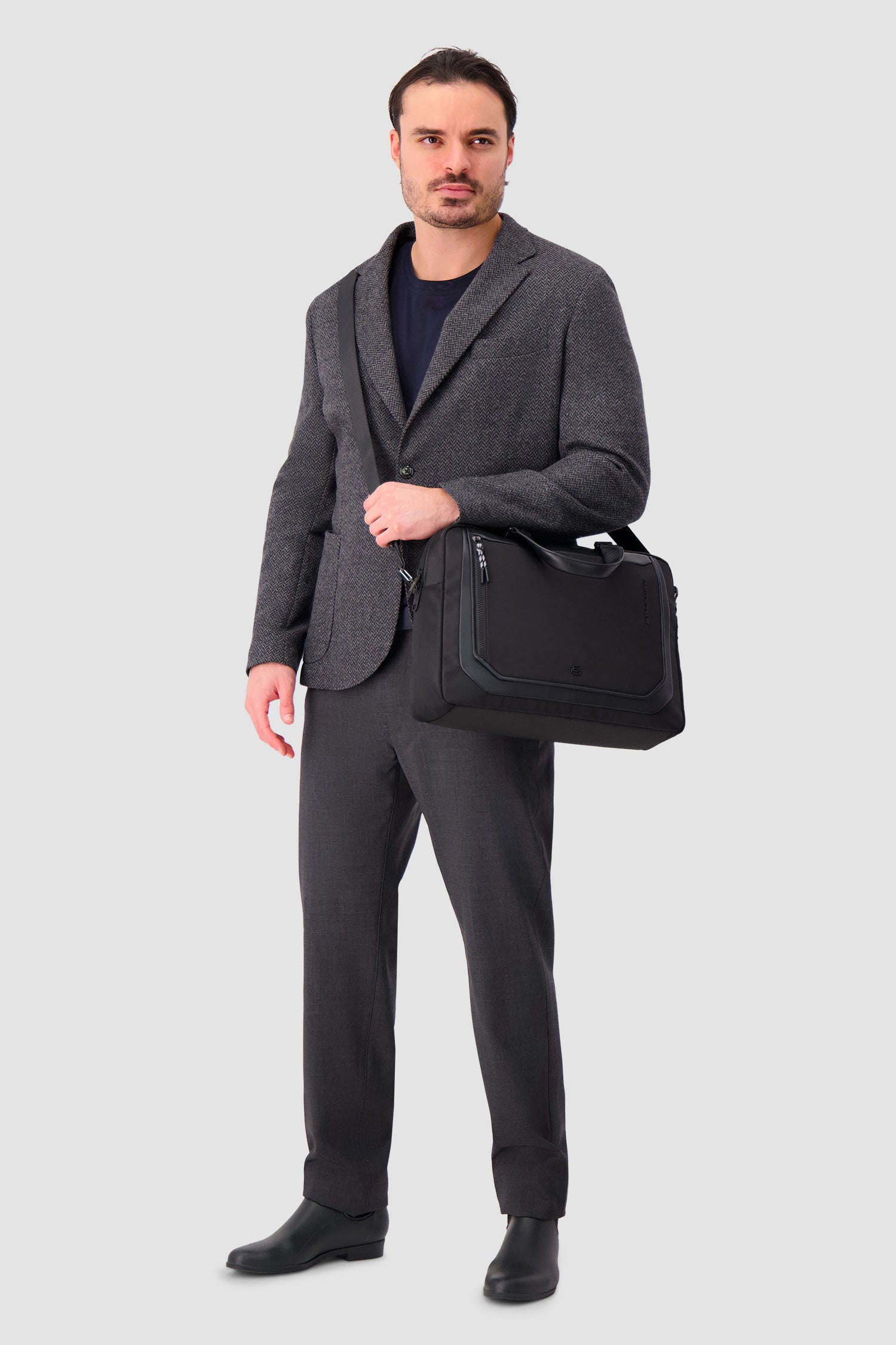 Piquadro Black 15.6" Laptop Bag