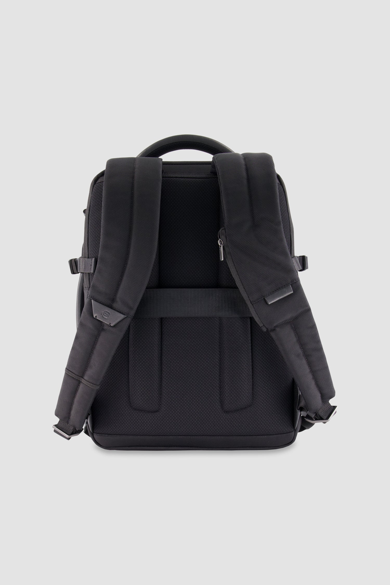 Piquadro Black Expandable Travel Laptop Backpack 15.6"