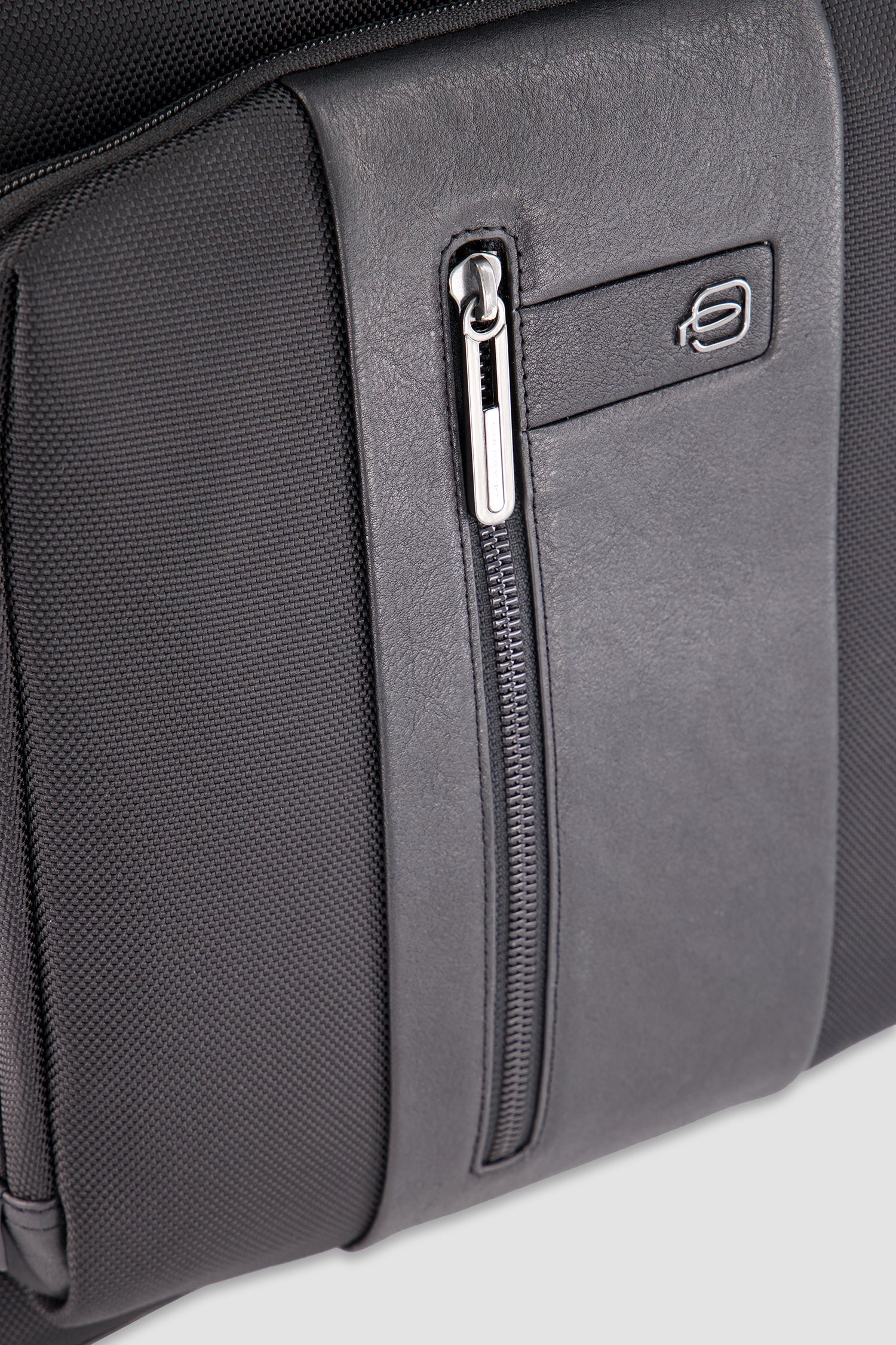 Piquadro Black Expandable Travel Laptop Backpack 15.6"