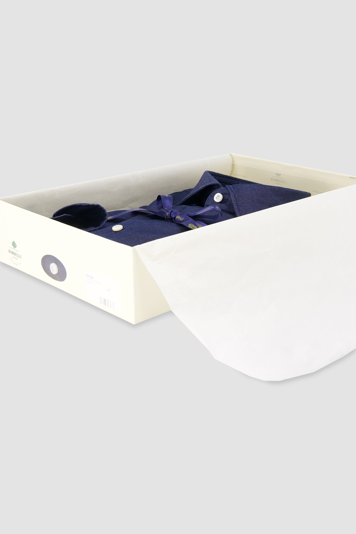 Luigi Borelli Dark Blue Denim Shirt