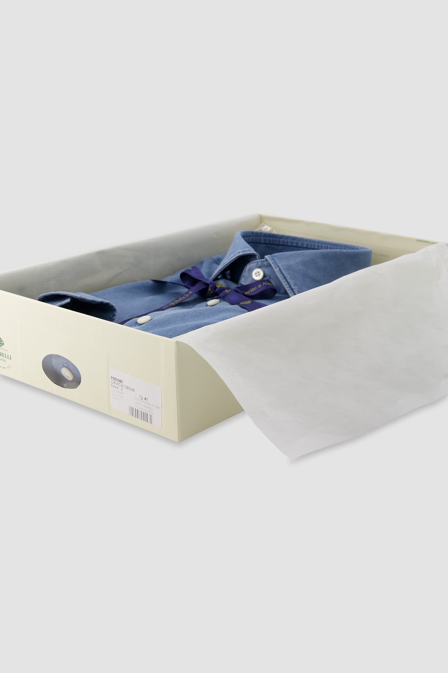 Luigi Borelli Light Blue Denim Shirt
