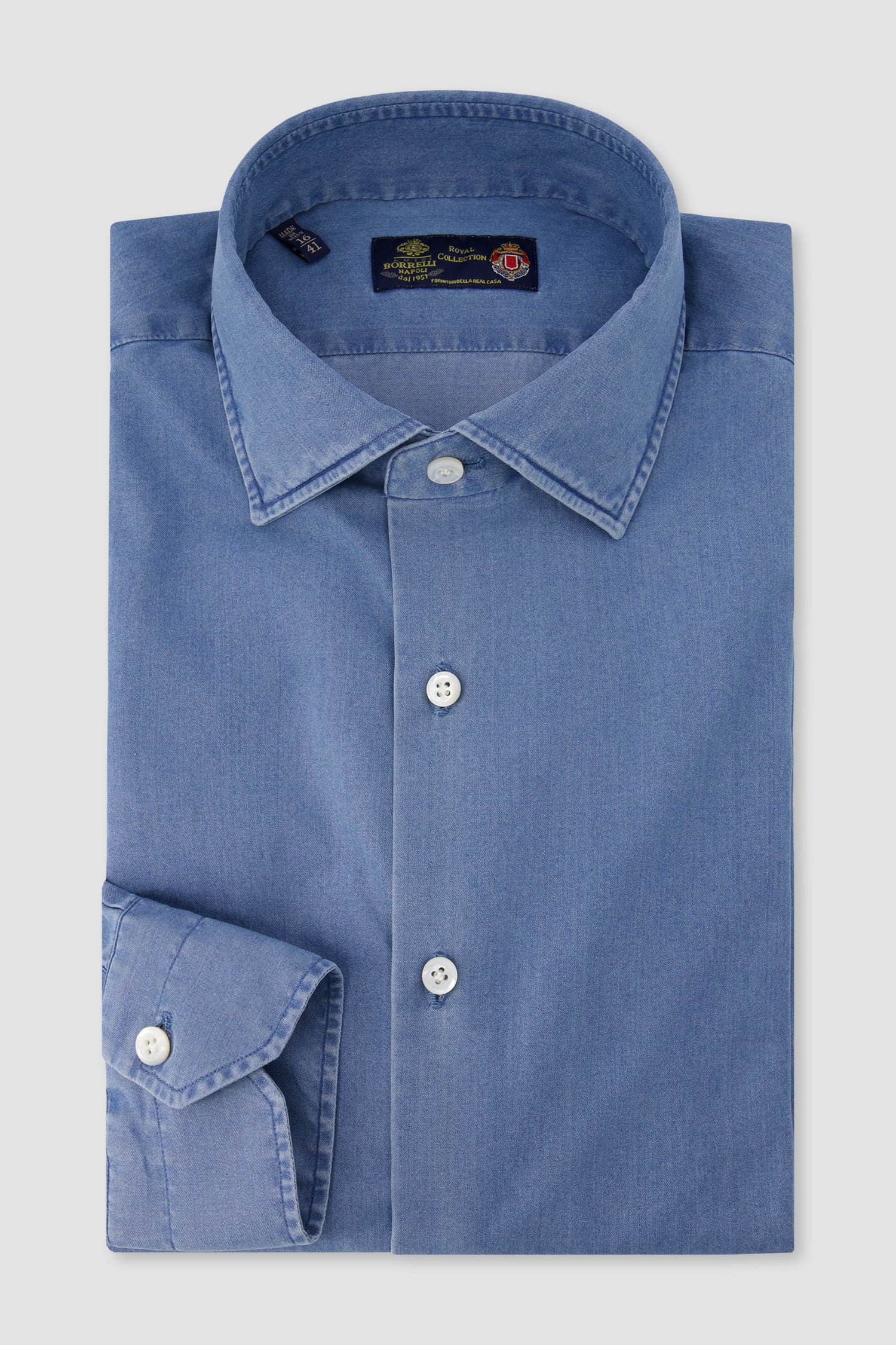 Luigi Borelli Light Blue Denim Shirt