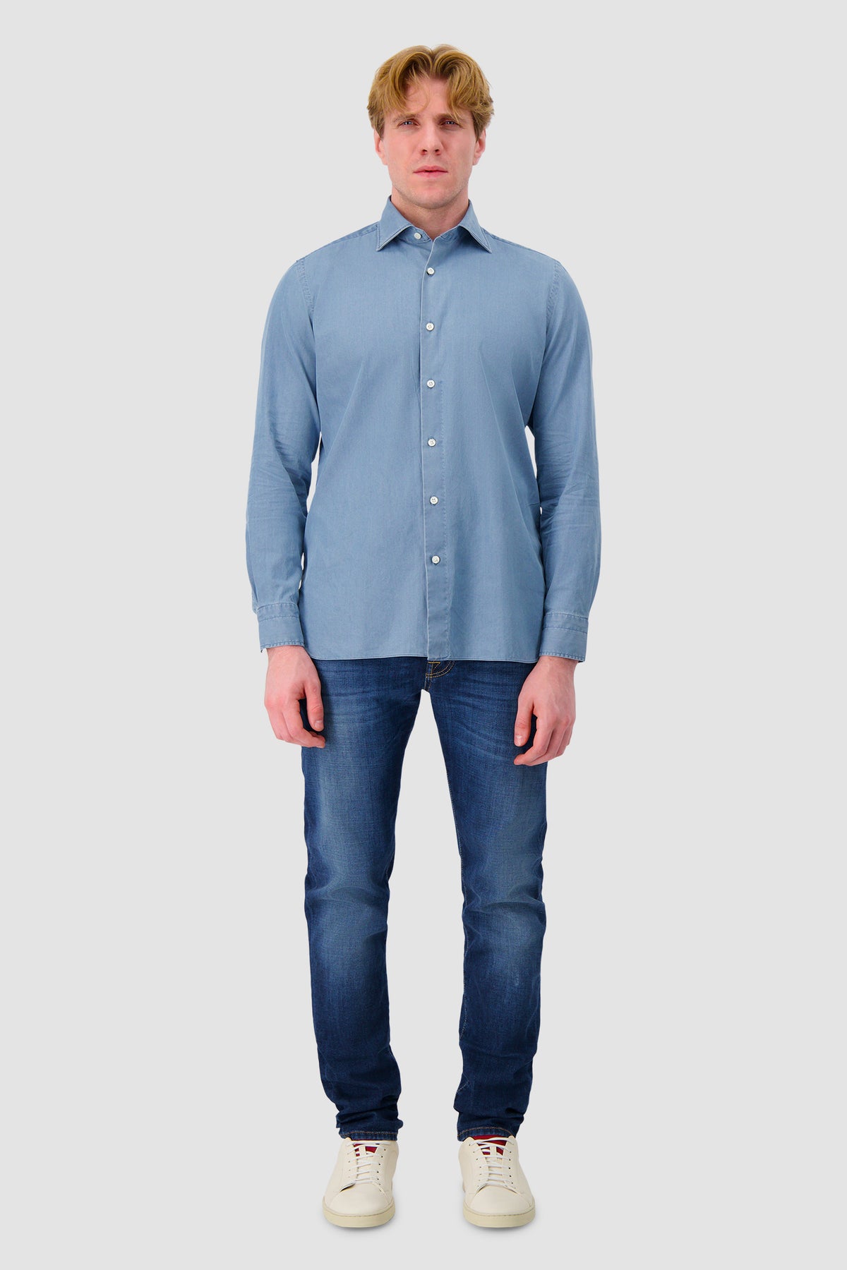 Luigi Borelli Light Blue Denim Shirt