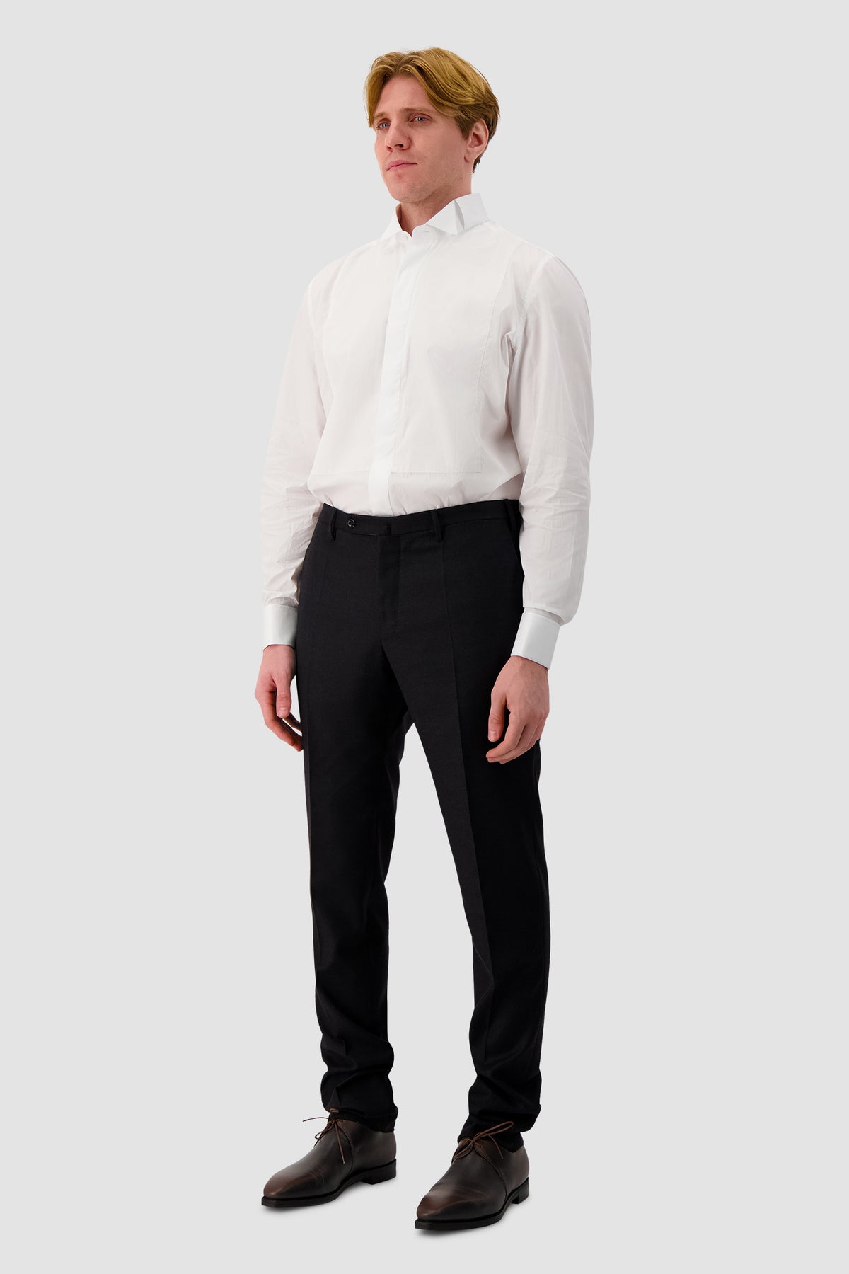 Luigi Borrelli White Tuxedo Shirt