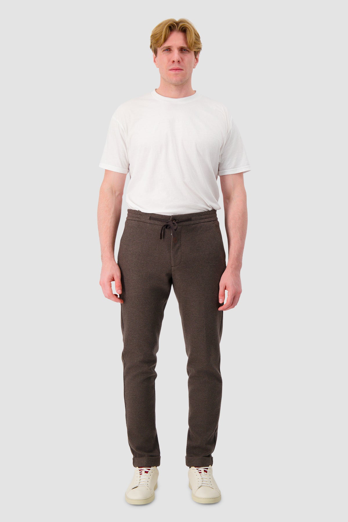 Marco Pescarolo Taupe Drawstring Trousers