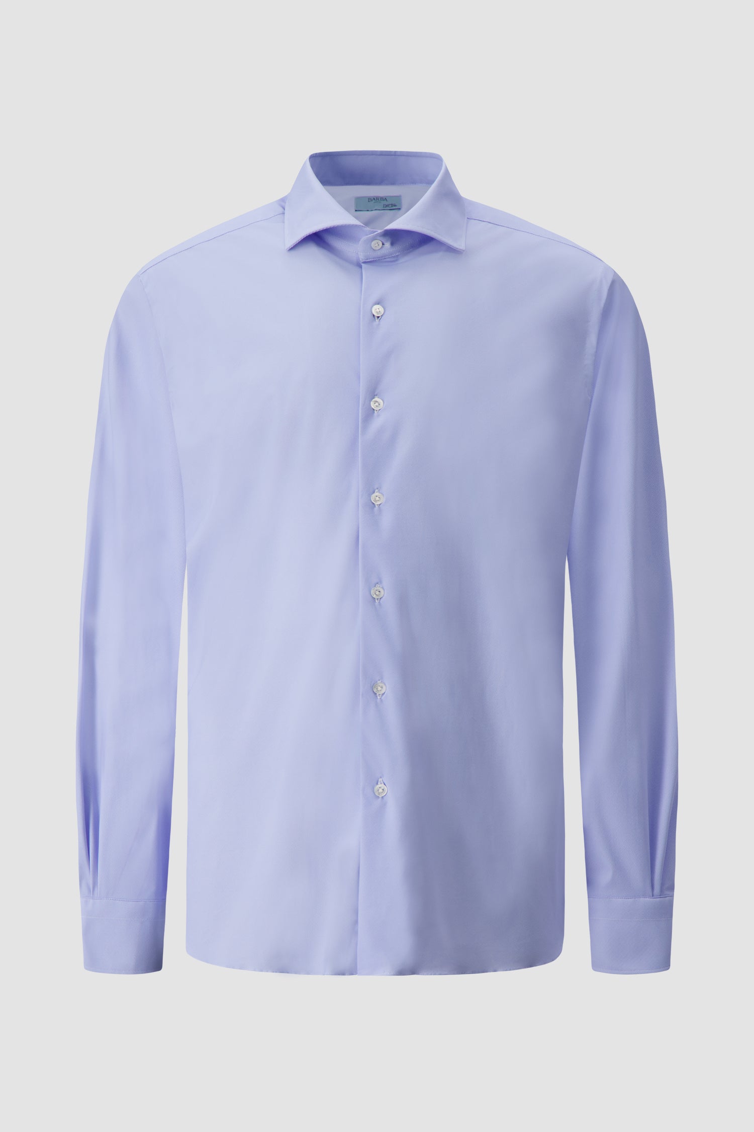 Barba Napoli Light Blue Striped Nylon/Spandex Dress Shirt