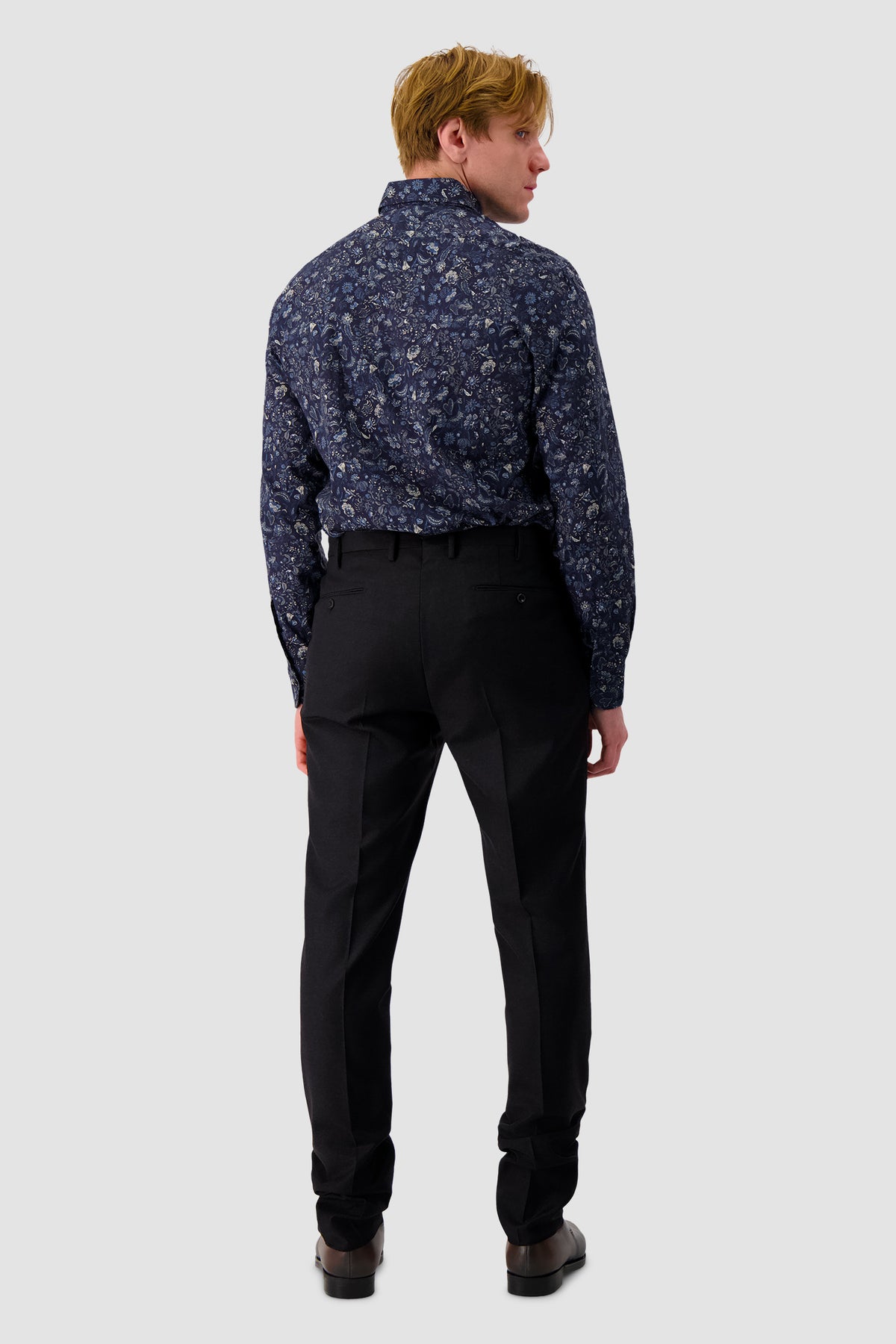 Barba Napoli Navy Print Dandy Life Shirt