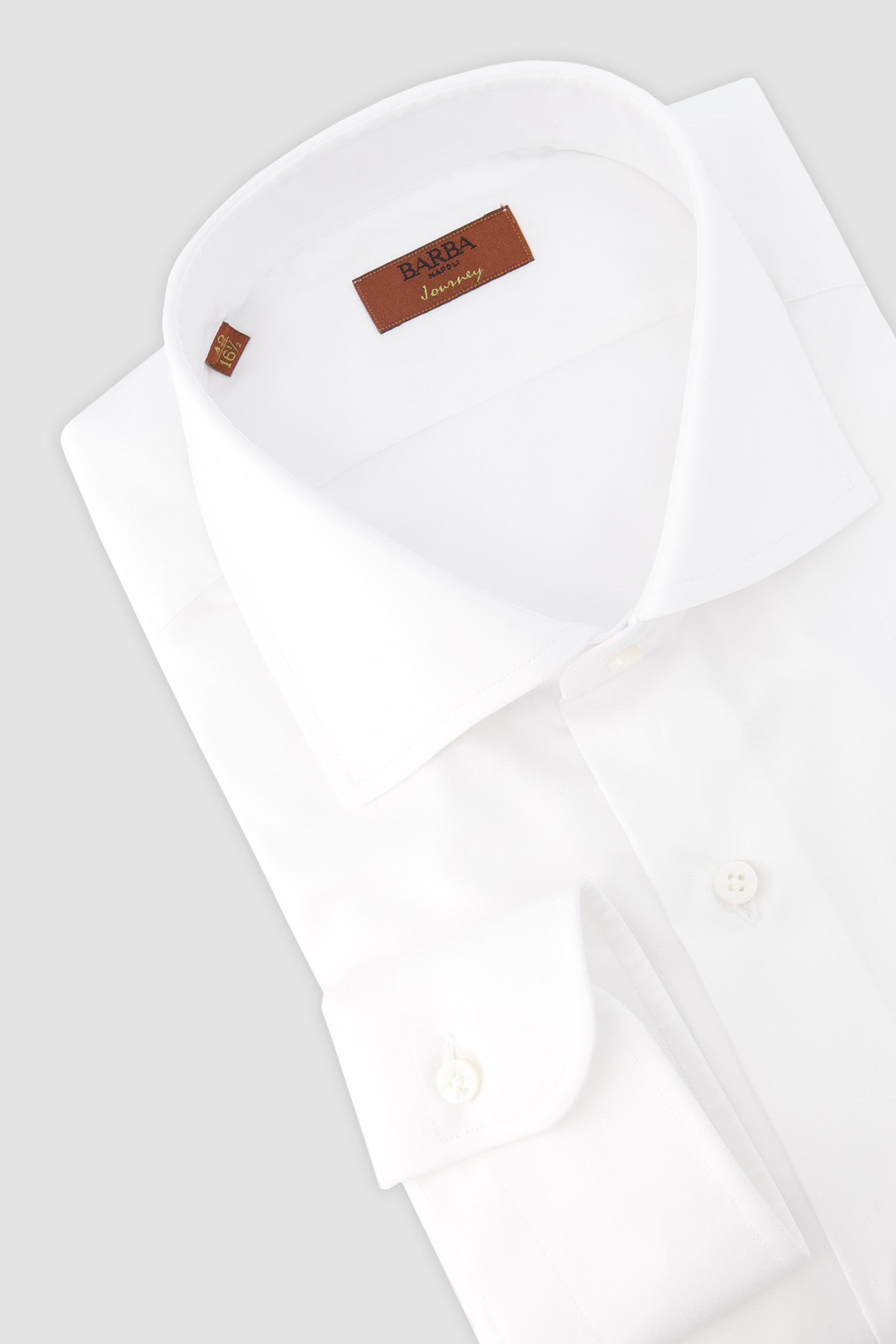 Barba Napoli White Cotton Journey Classic Shirt