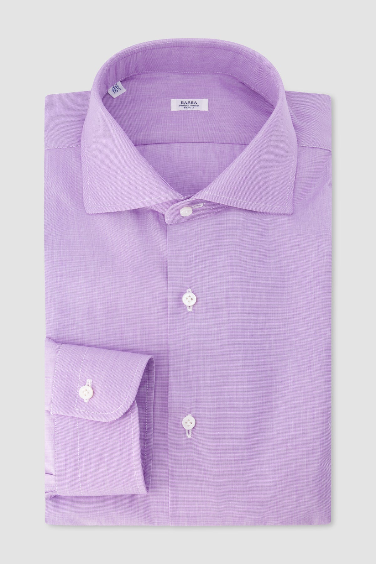 Barba Napoli Purple Cotton Dress Shirt