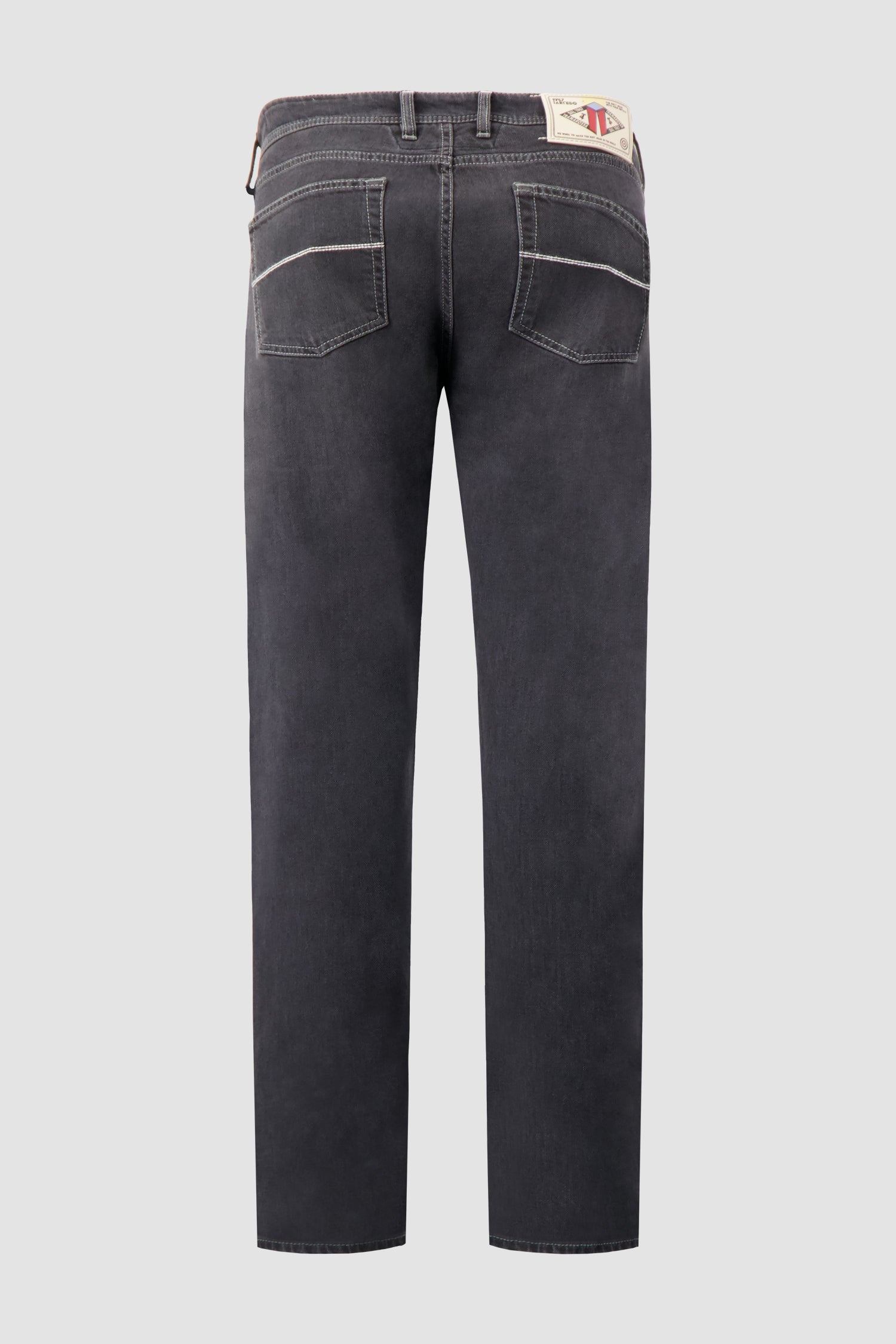 Tramarossa Michelangelo Black Cotton Blend Textured Jeans