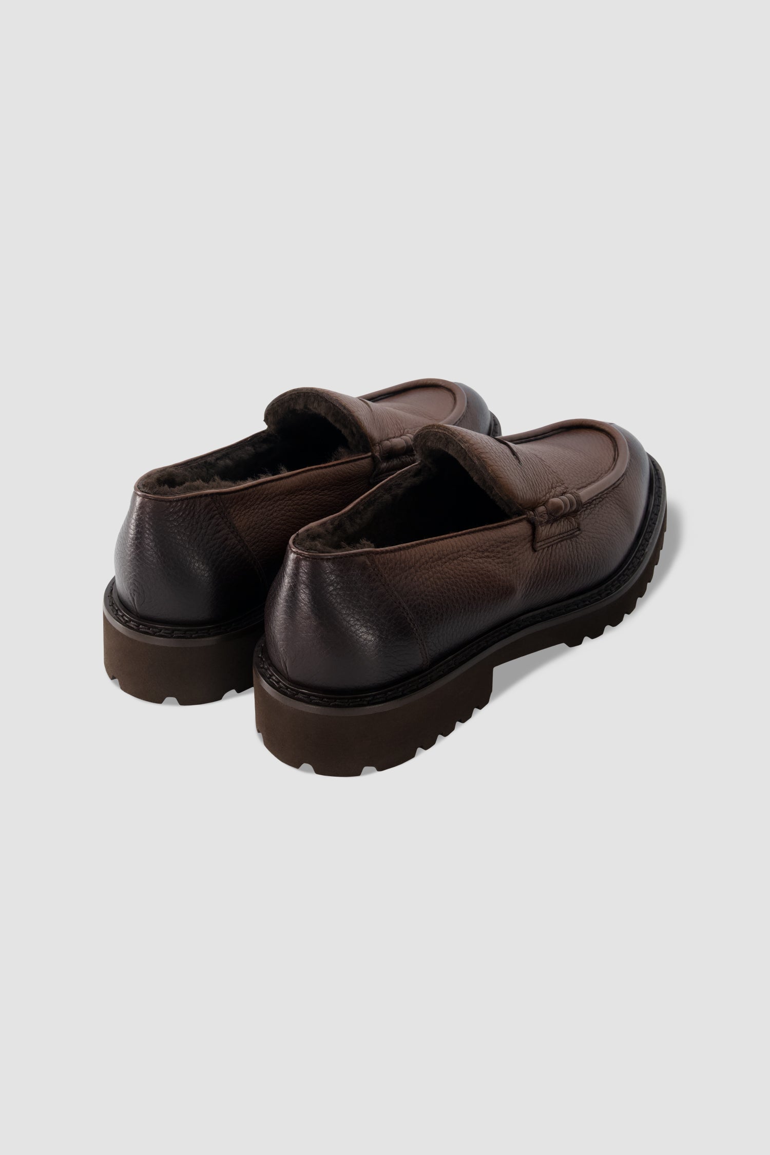 Ducal's Brown Leather Penny Loafers