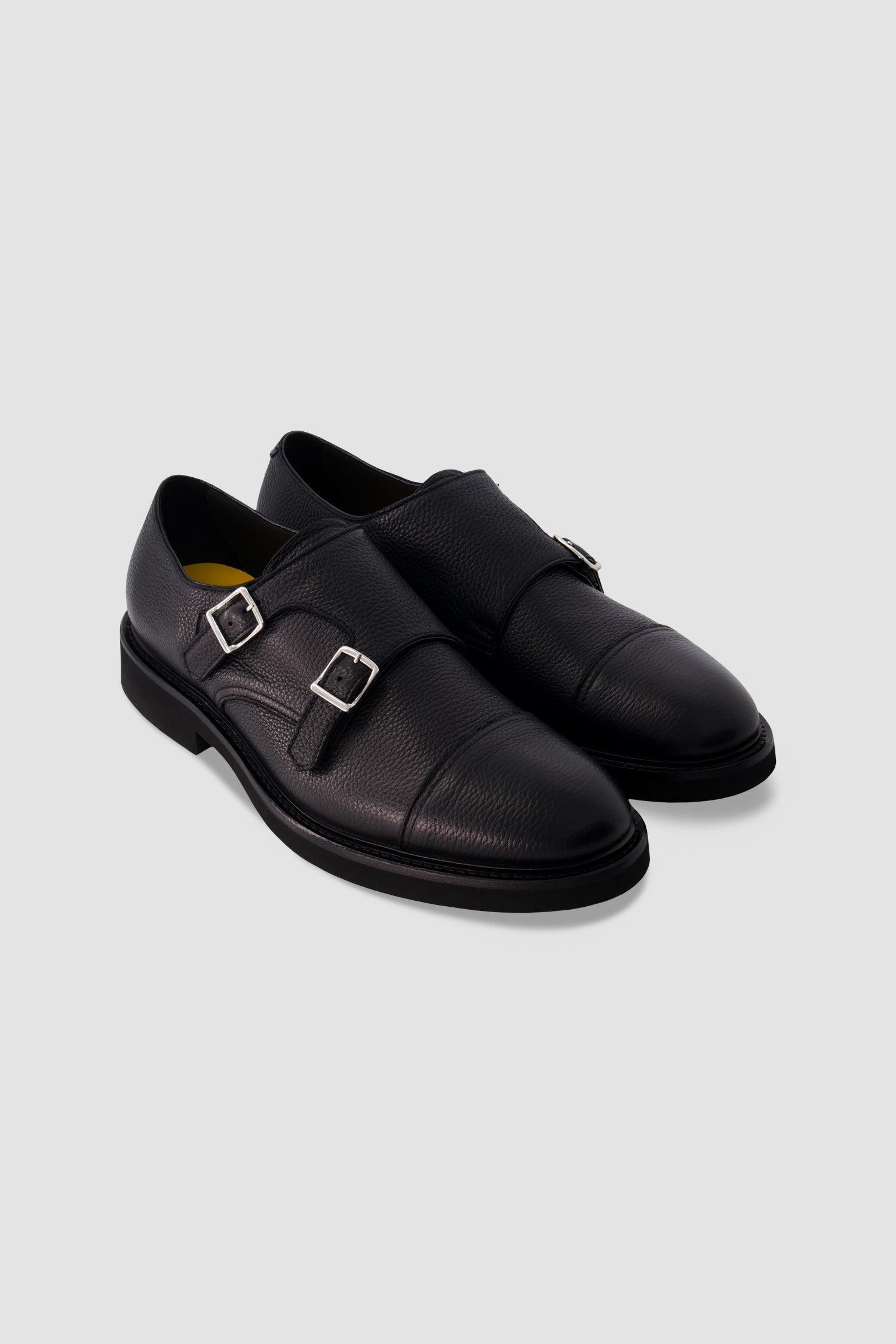 Ducal's Navy Strapped Leather Loafers
