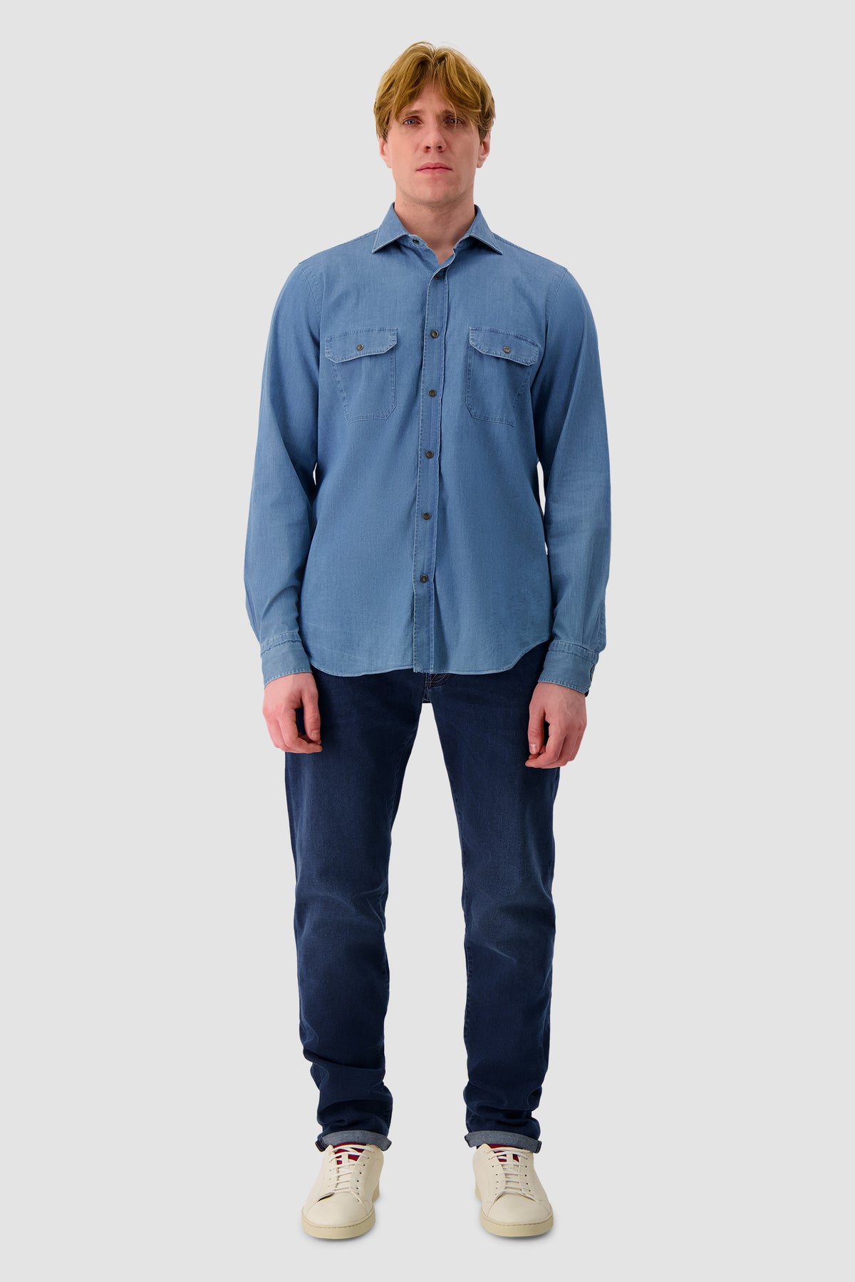 Richard J. Brown Light Blue Denim Shirt