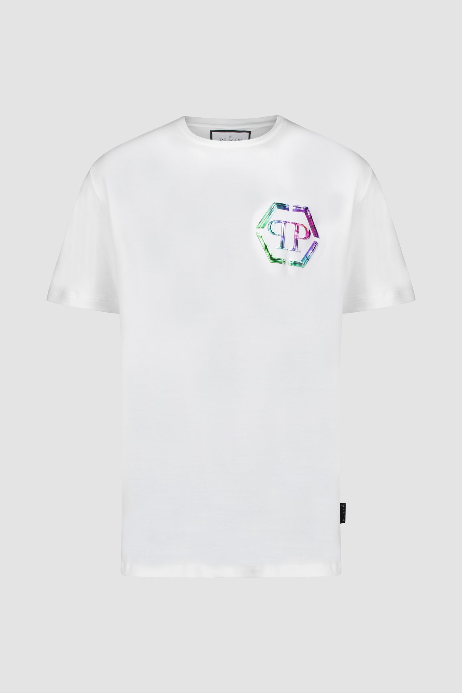 Philipp Plein White Round Neck SS PP Glass T-Shirt