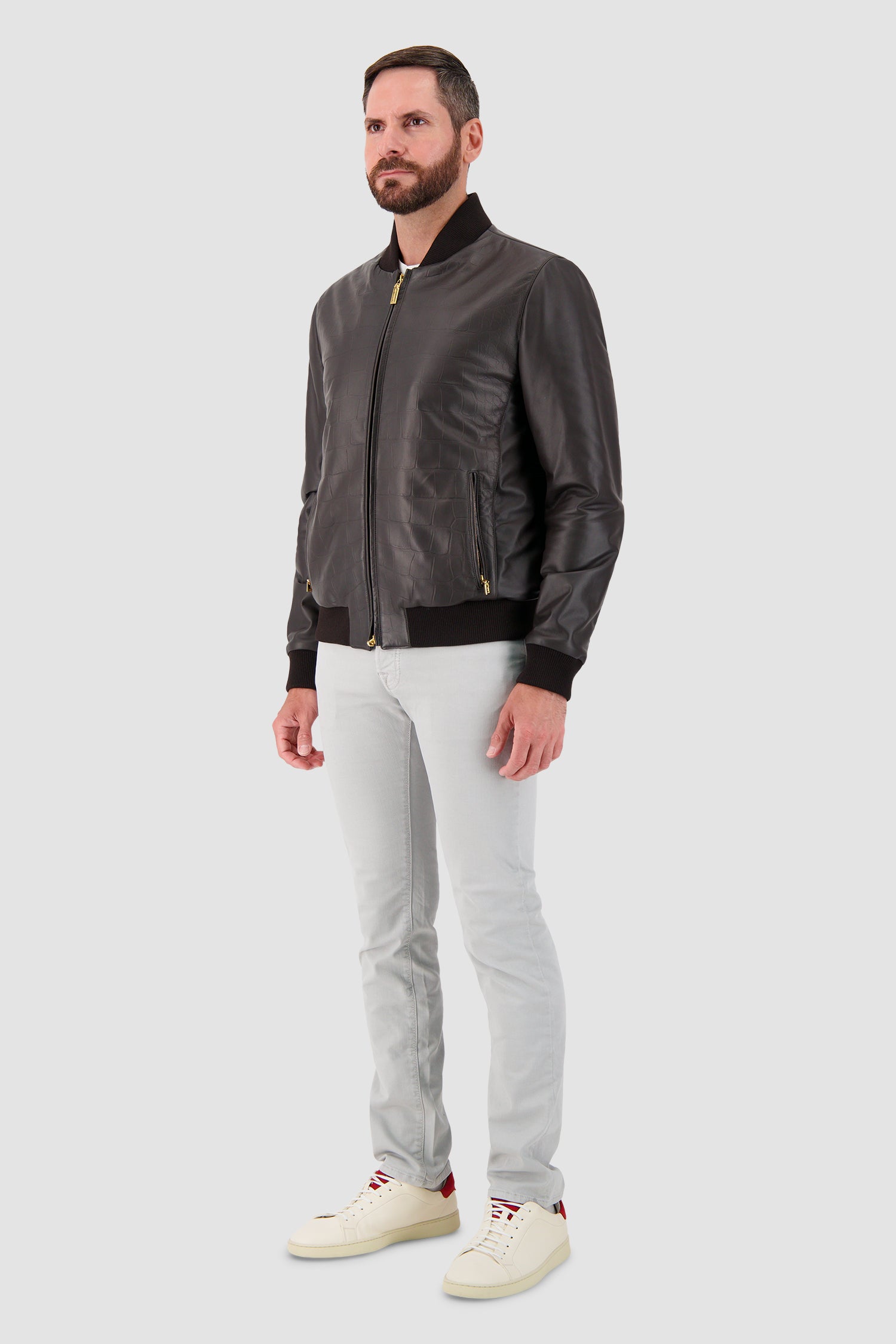 Blouson en cuir d'agneau Hettabretz
