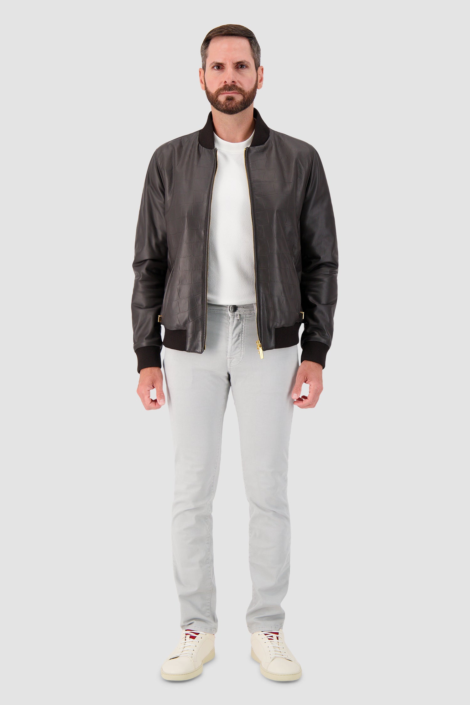 Blouson en cuir d'agneau Hettabretz