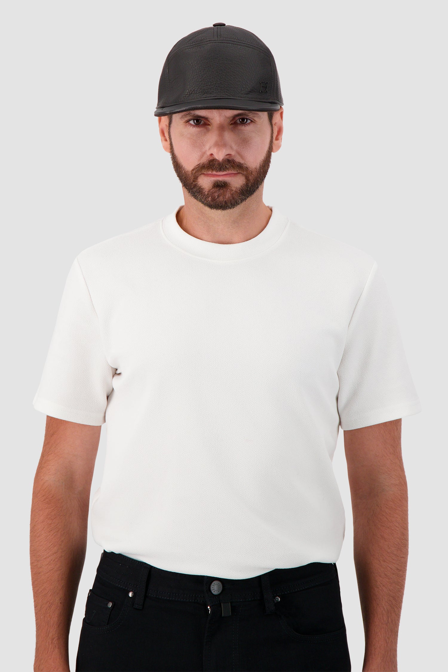 Hettabretz Brown Leather Baseball Cap