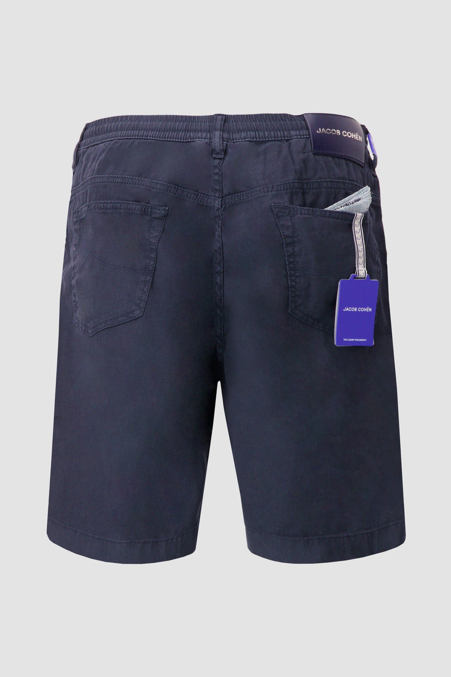 Jacob Cohen Navy Relaxed Fit Bermuda Leo Shorts