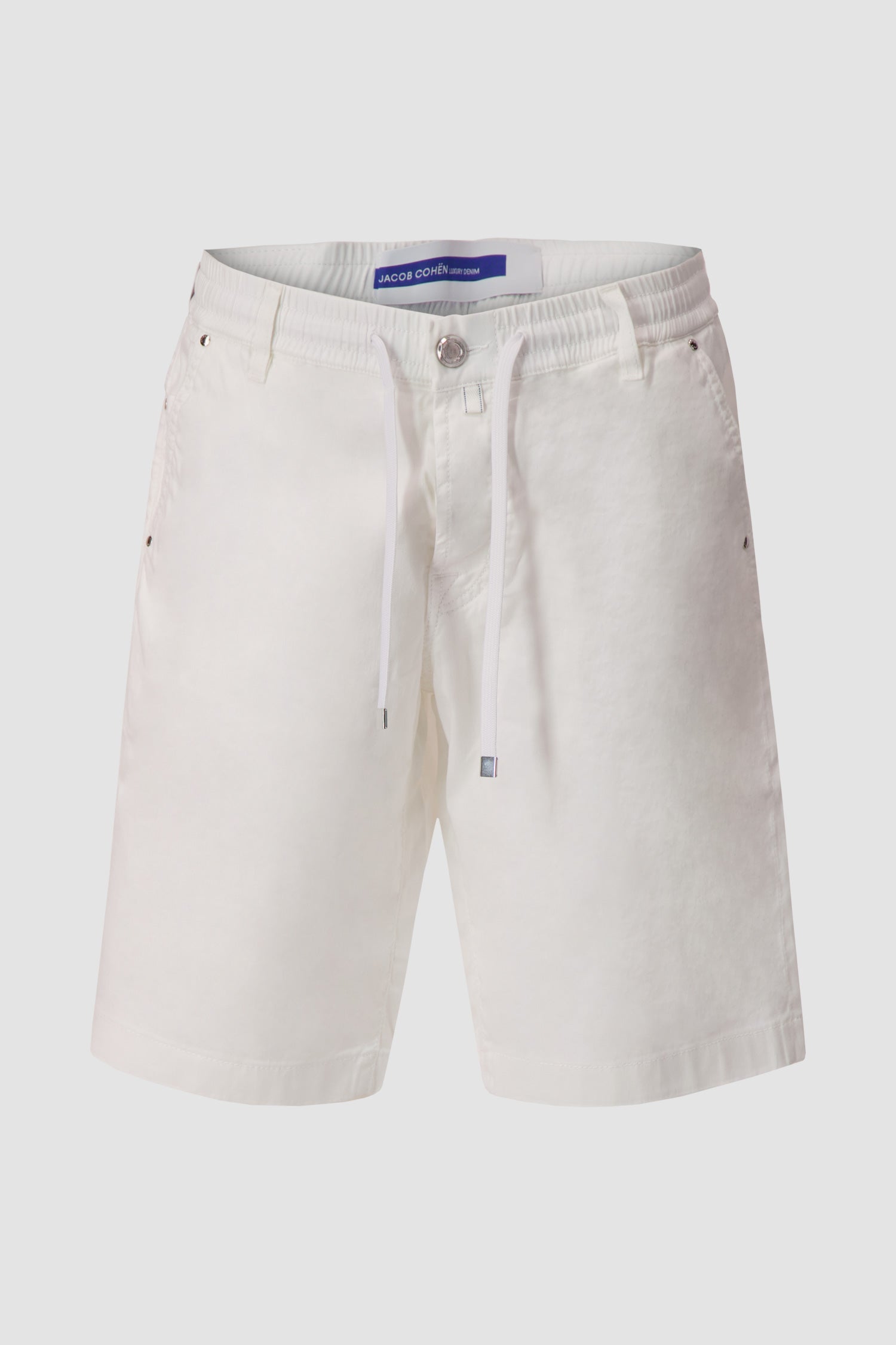 Jacob Cohen White Relaxed Fit Bermuda Leo Shorts