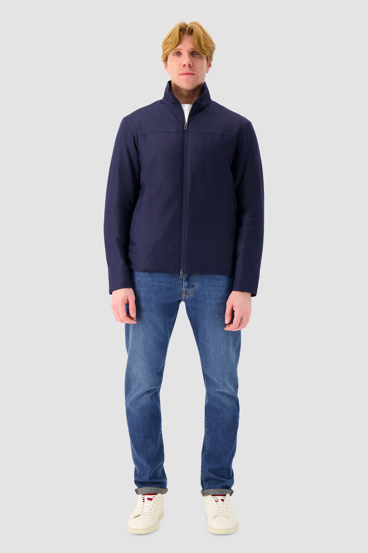 Sease Navy Virgin Wool Light Warmer Jacket