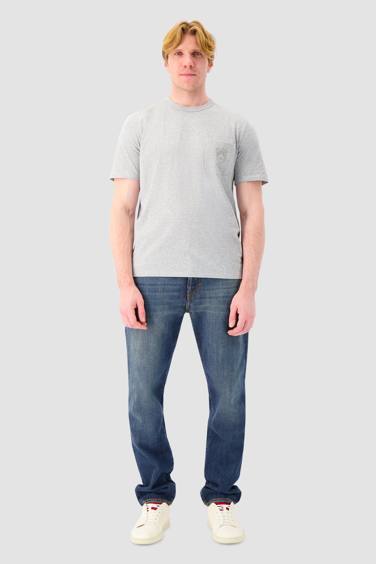 Jacob Cohen Grey Cotton Embroidered Crest T-Shirt