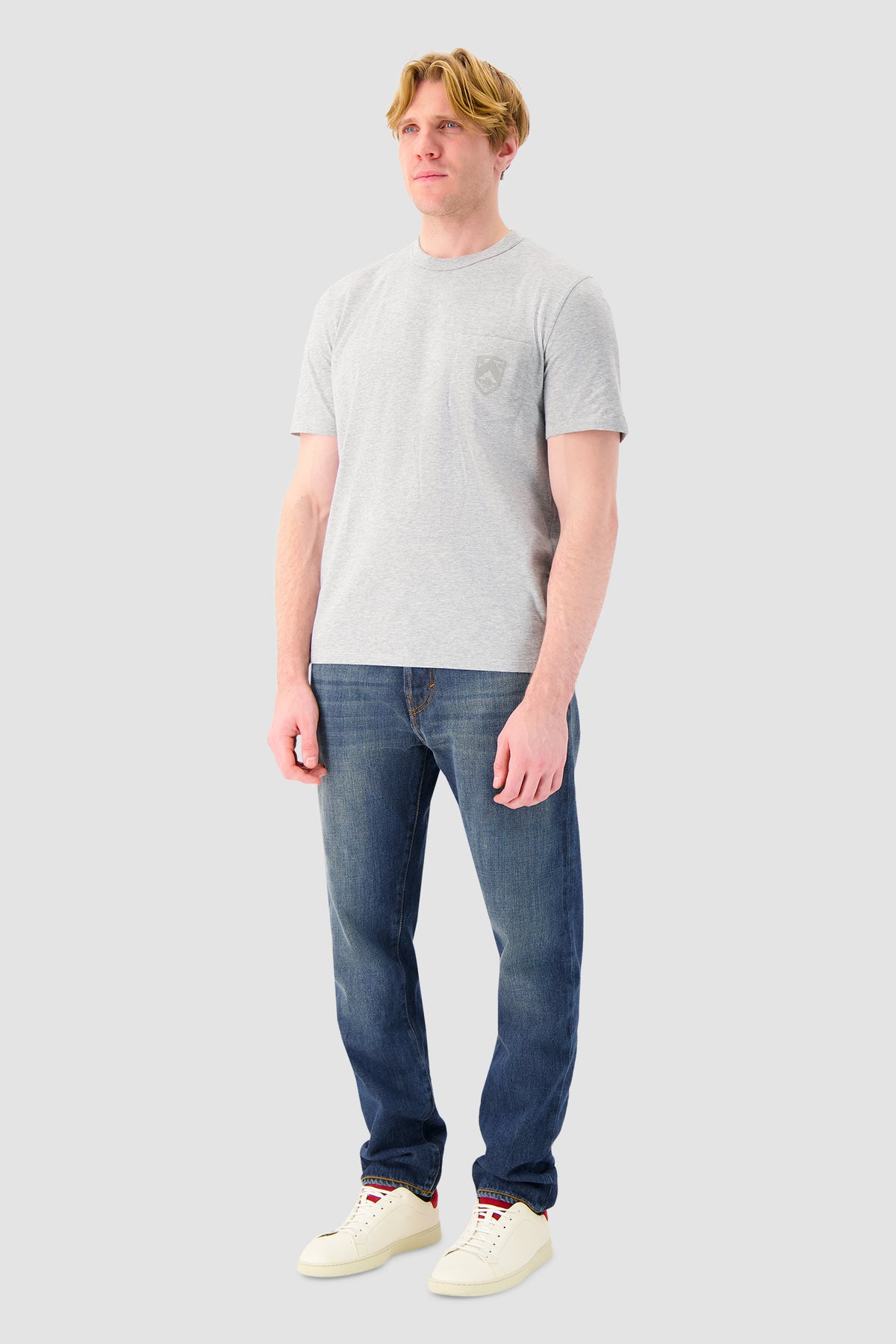 Jacob Cohen Grey Cotton Embroidered Crest T-Shirt
