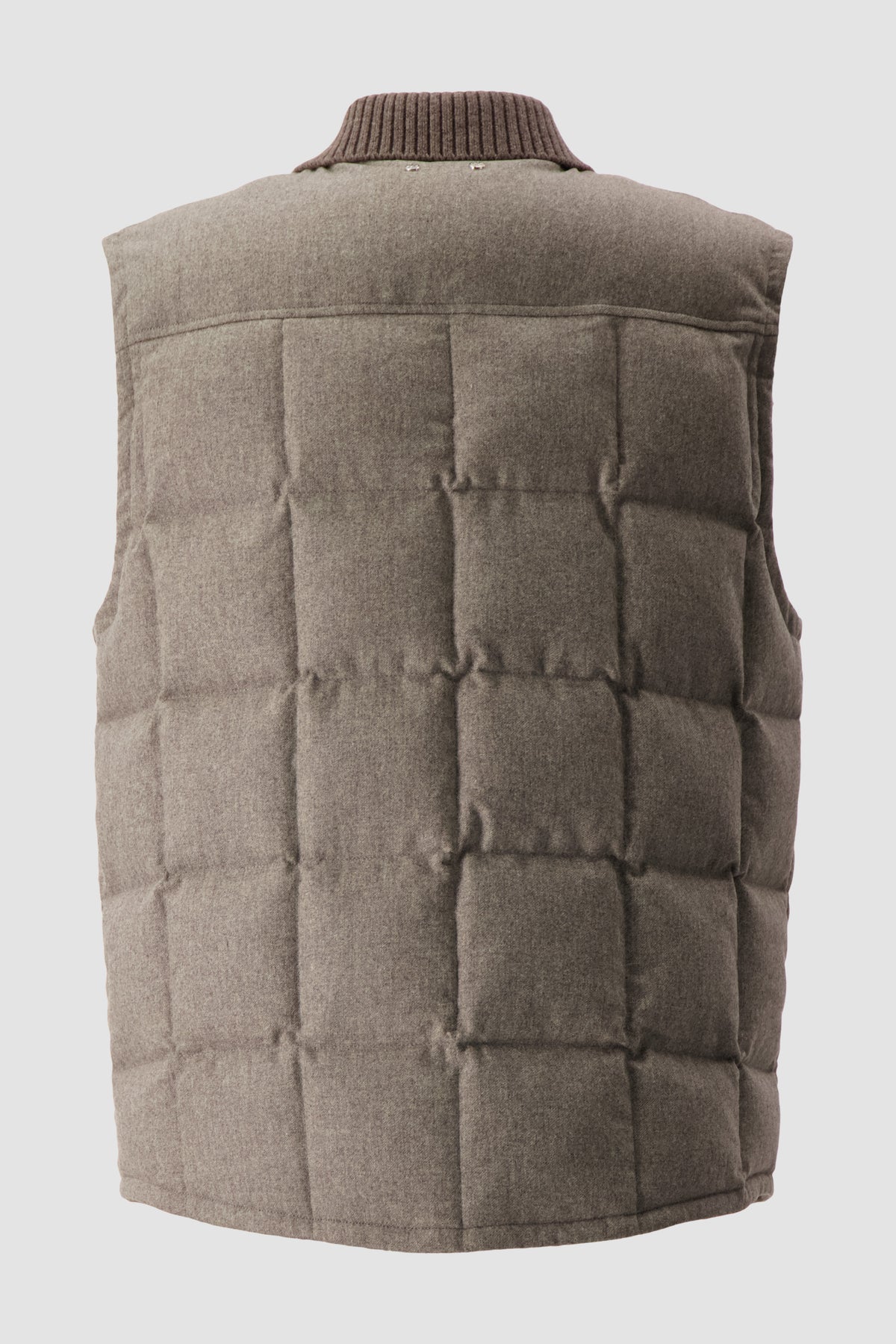 Jacob Cohen Taupe Quilted Virgin Wool Vest