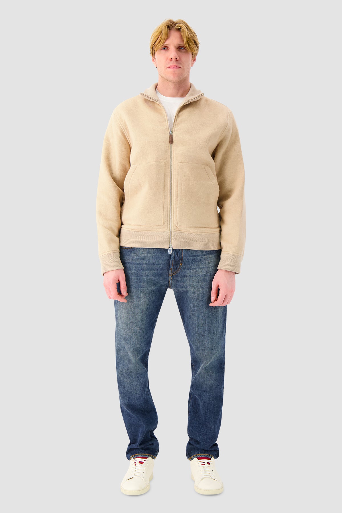 Jacob Cohen Beige Cashmere Bomber