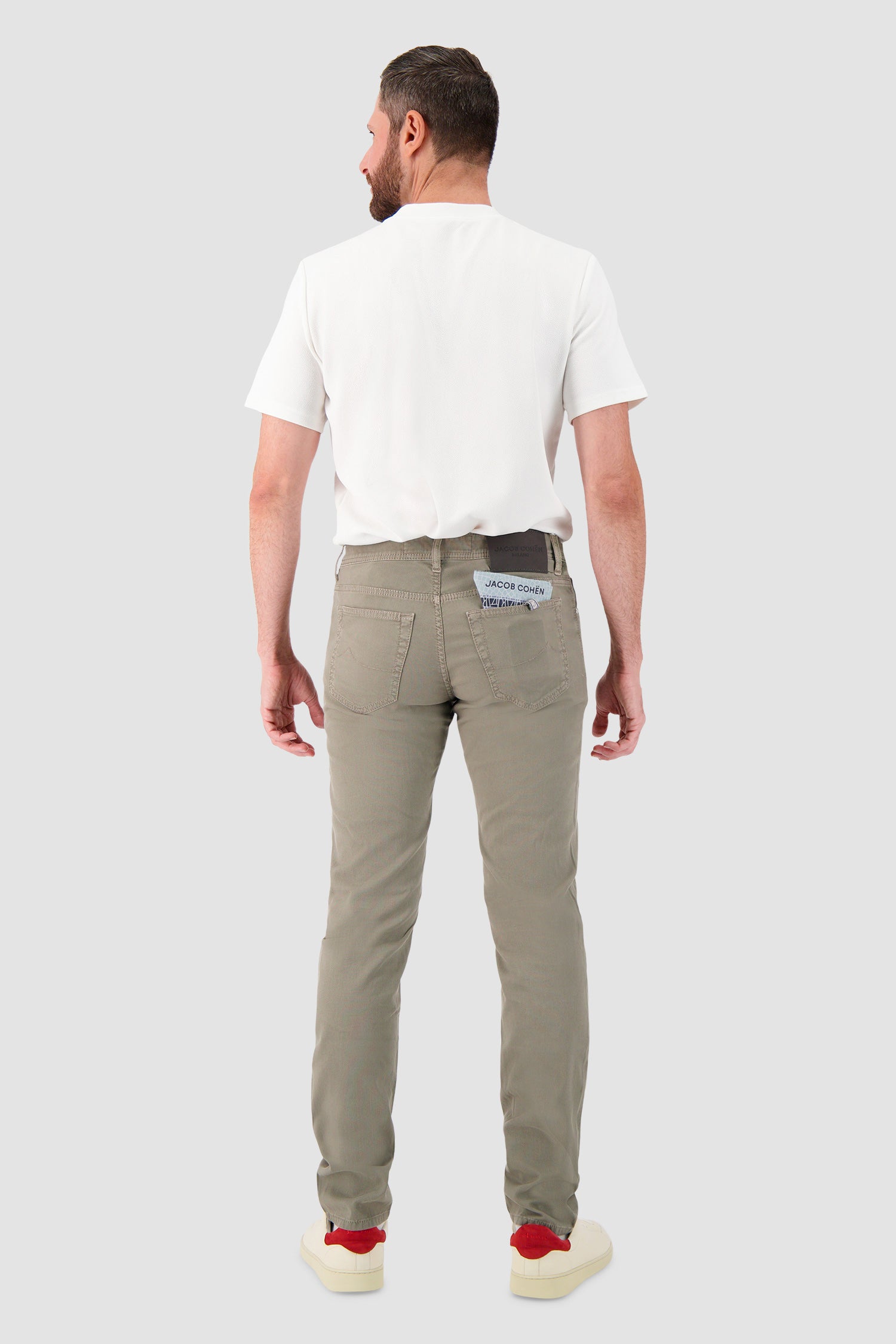 Jacob Cohen Beige Slim Fit Bard Operato Jeans
