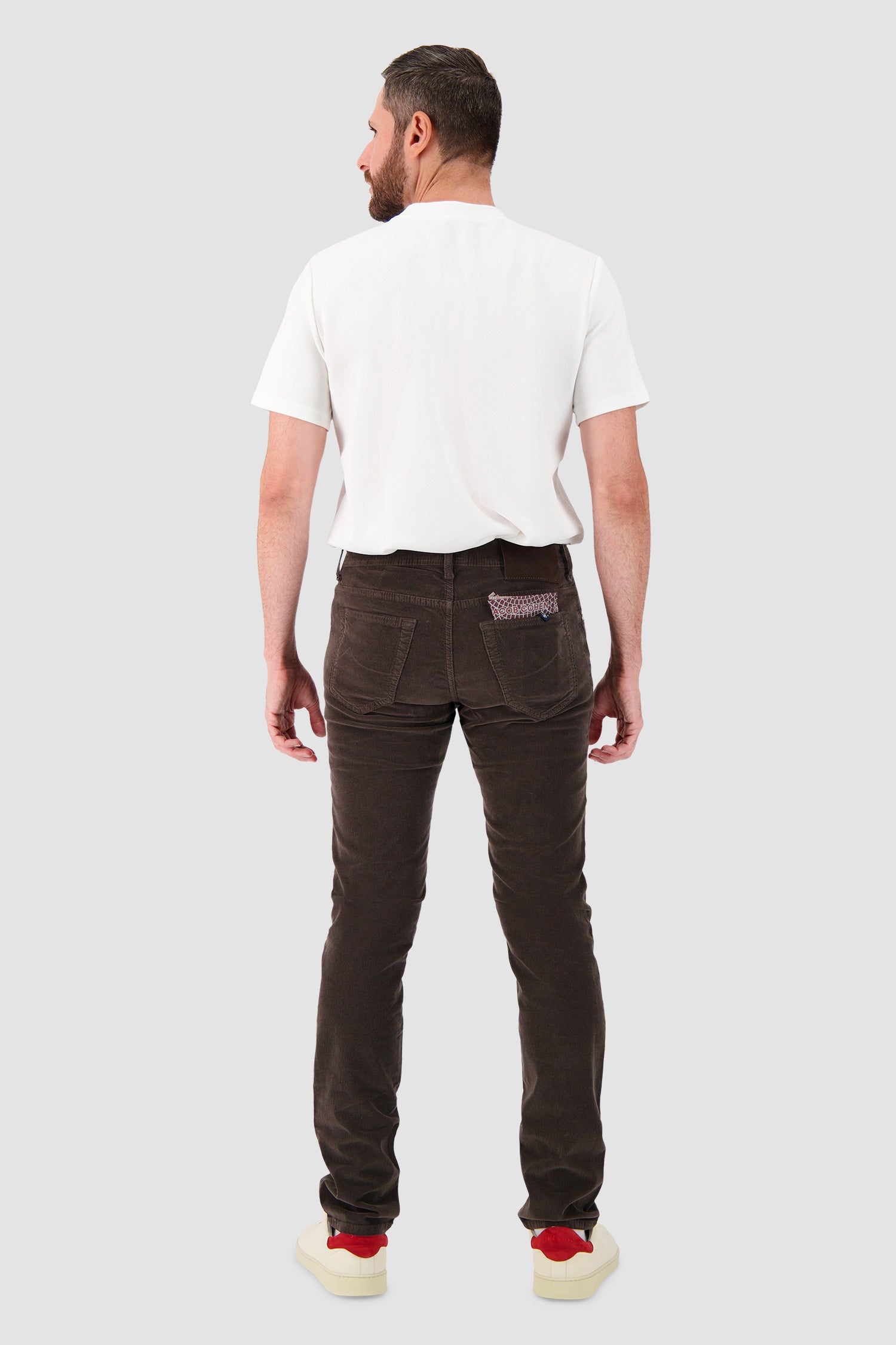 Pantalon en velours côtelé Jacob Cohen Brown Bard