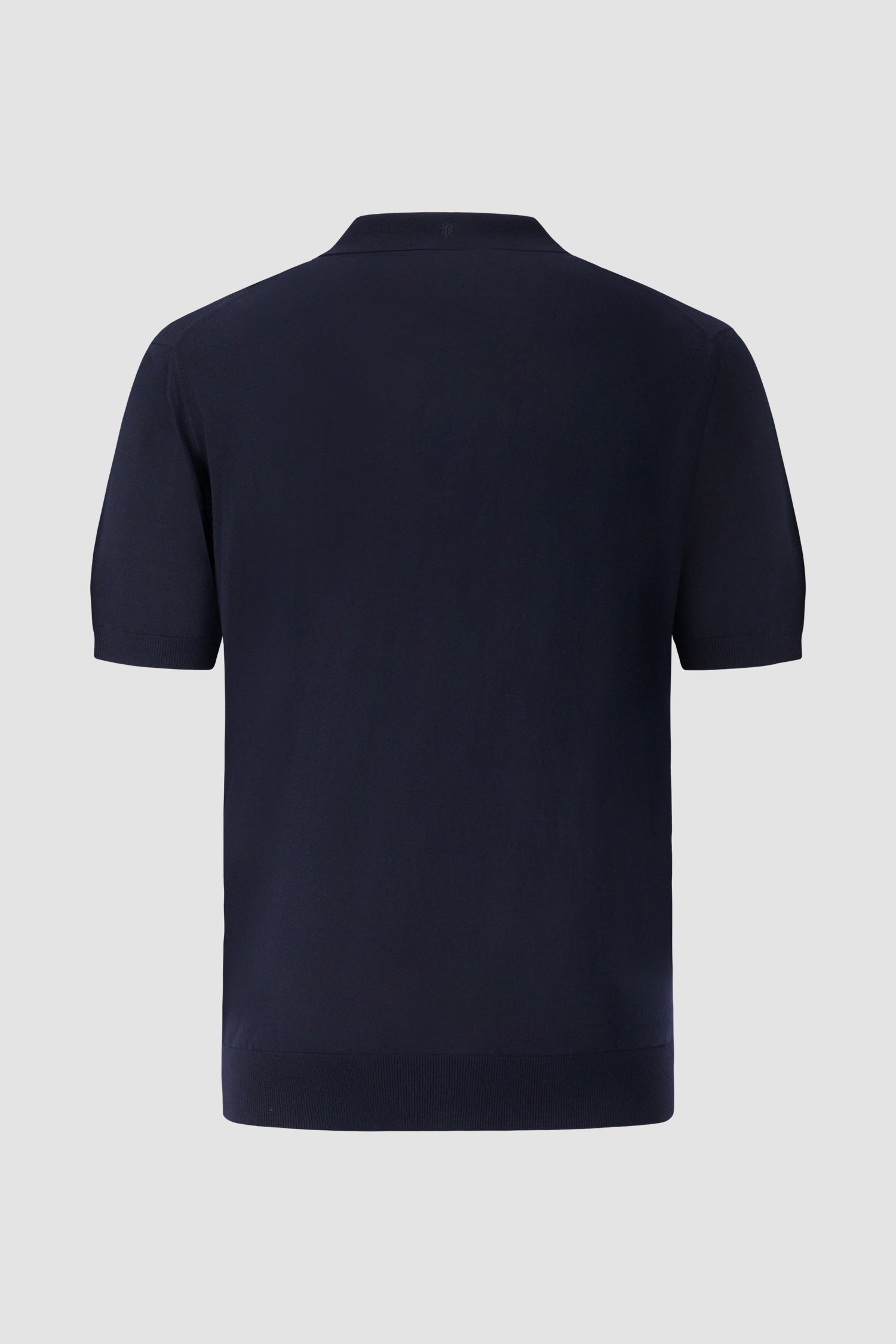 Stefano Ricci Navy Wool Zip Polo