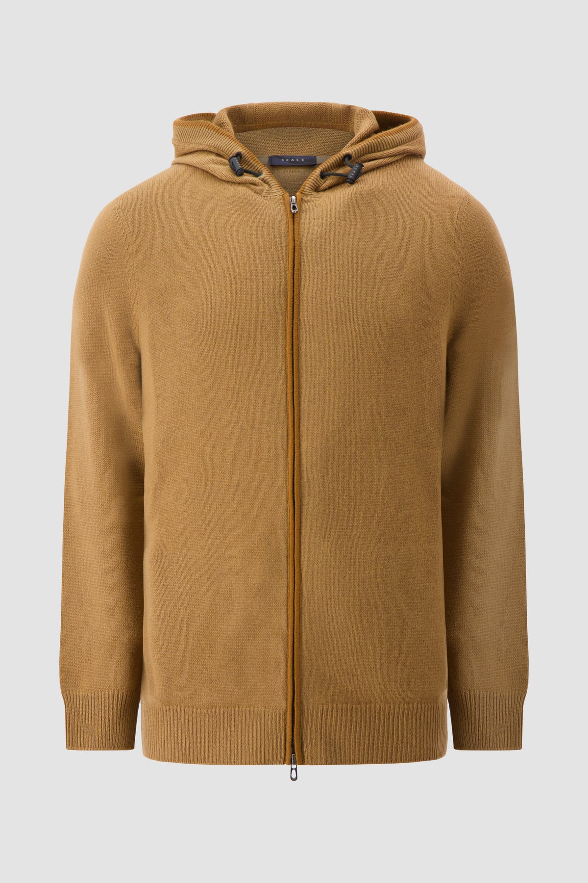 Sease Brown Cashmere Knit Hoodie