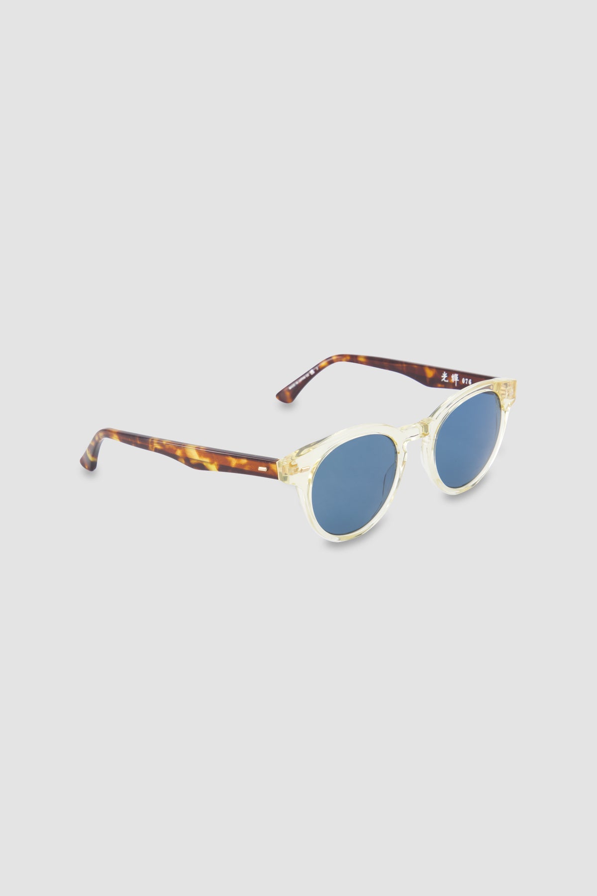 Masunaga Blue/Clear/Tortoise Round Frame Sunglasses