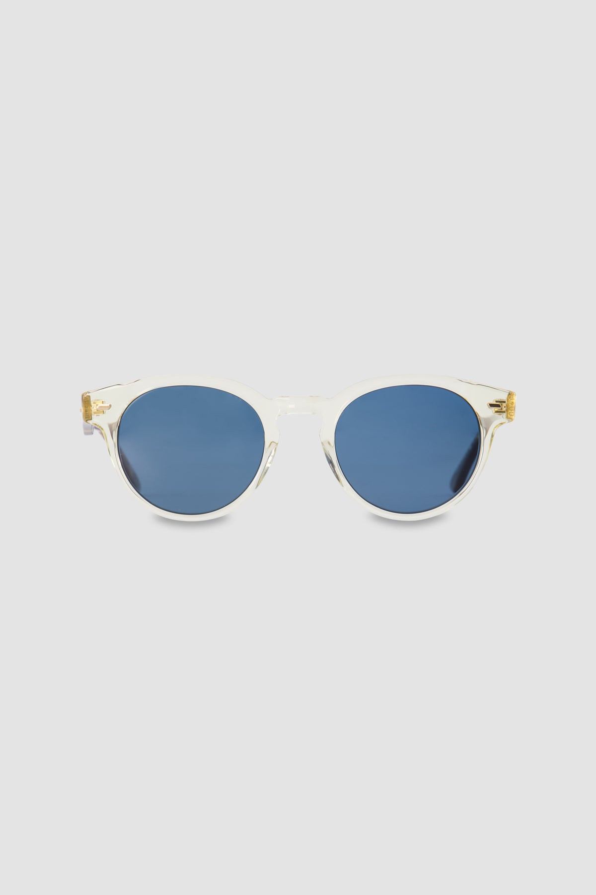 Masunaga Blue/Clear/Tortoise Round Frame Sunglasses